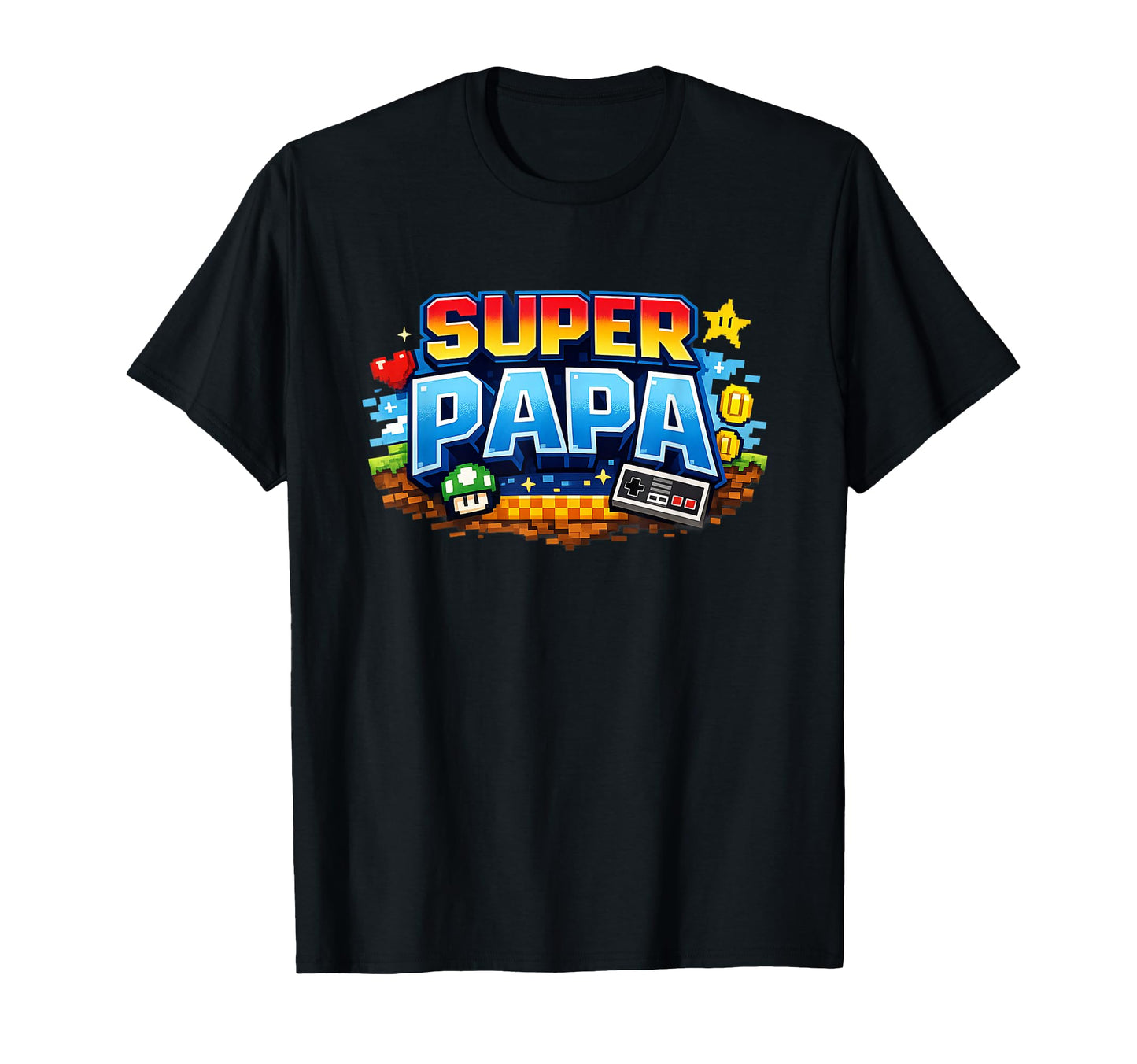 Super Papa Funny Gamer Dad Gift Gaming T-Shirt - Trendy Graphic for Adults - T-Shirt, Sweatshirt, Hoodie