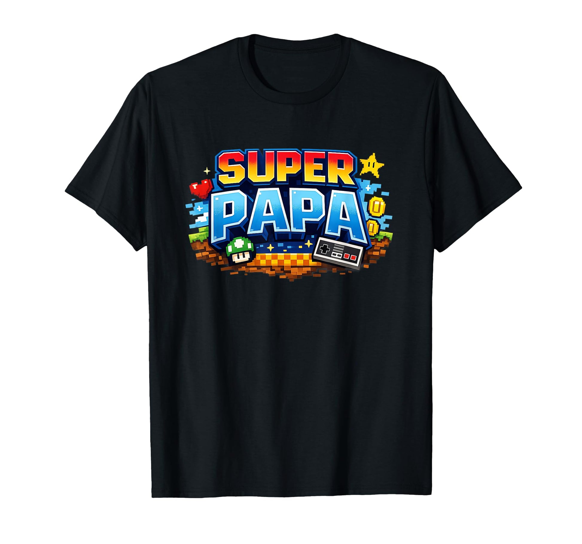 Super Papa Funny Gamer Dad Gift Gaming T-Shirt - Trendy Graphic for Adults - T-Shirt, Sweatshirt, Hoodie