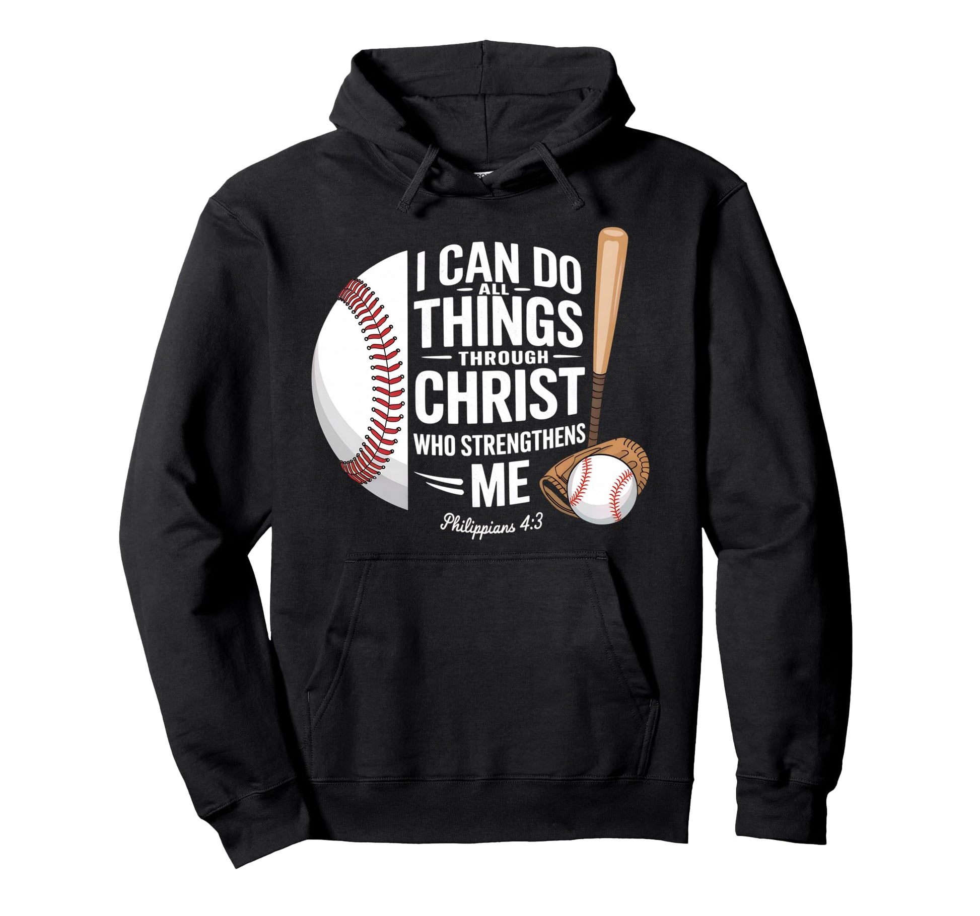 Christian Baseball Player Inspiration Hoodie - Custom Art Print Men Women - T-Shirt, Sweatshirt, Hoodie