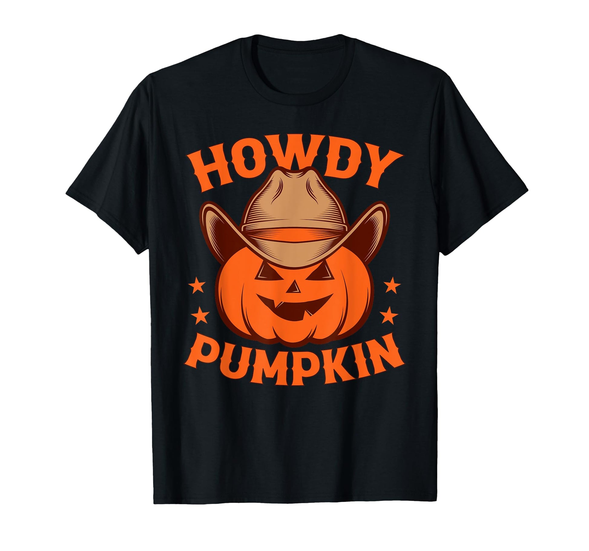 Howdy Pumpkin Autumn Western T-Shirt - Custom Art Print Men Women - T-Shirt, Sweatshirt, Hoodie