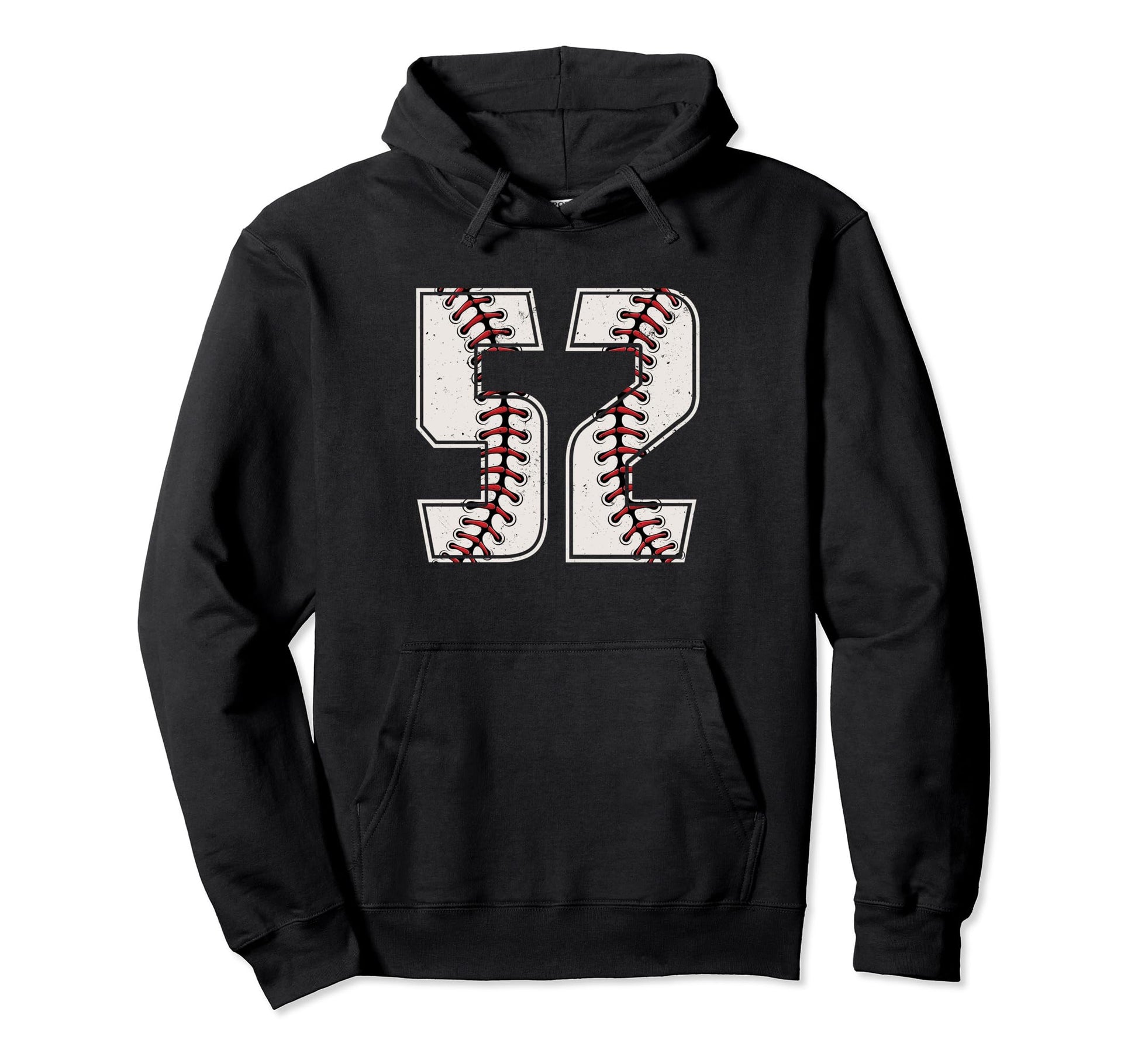 Baseball Player Number 52 Fifty Two Hoodie - Custom Art Print Unisex - T-Shirt, Sweatshirt, Hoodie
