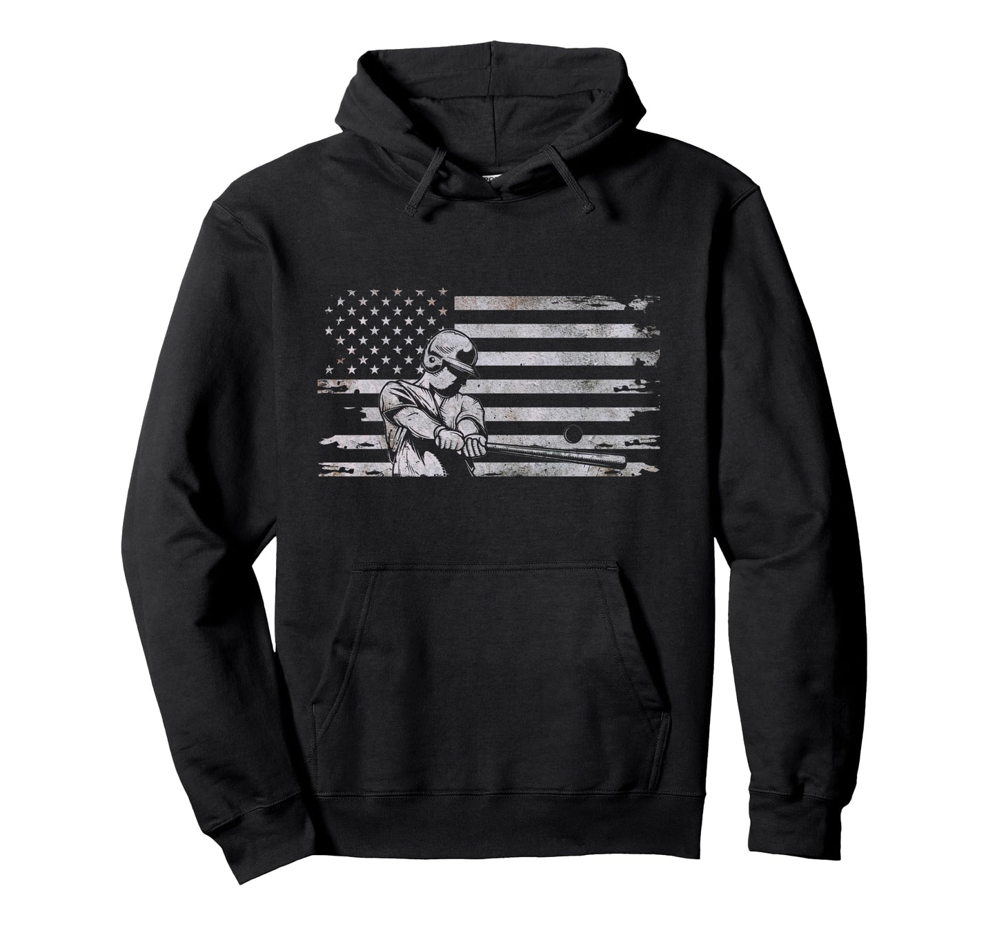 American Flag Baseball Baseball Hoodie - Graphic Print Unisex - T-Shirt, Sweatshirt, Hoodie