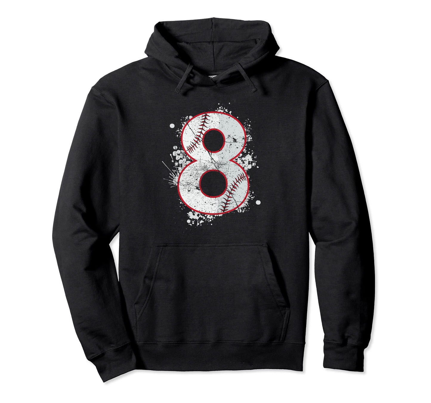 Happy Birthday 8Th Year Baseball Hoodie - Minimalist Print Men Women - T-Shirt, Sweatshirt, Hoodie