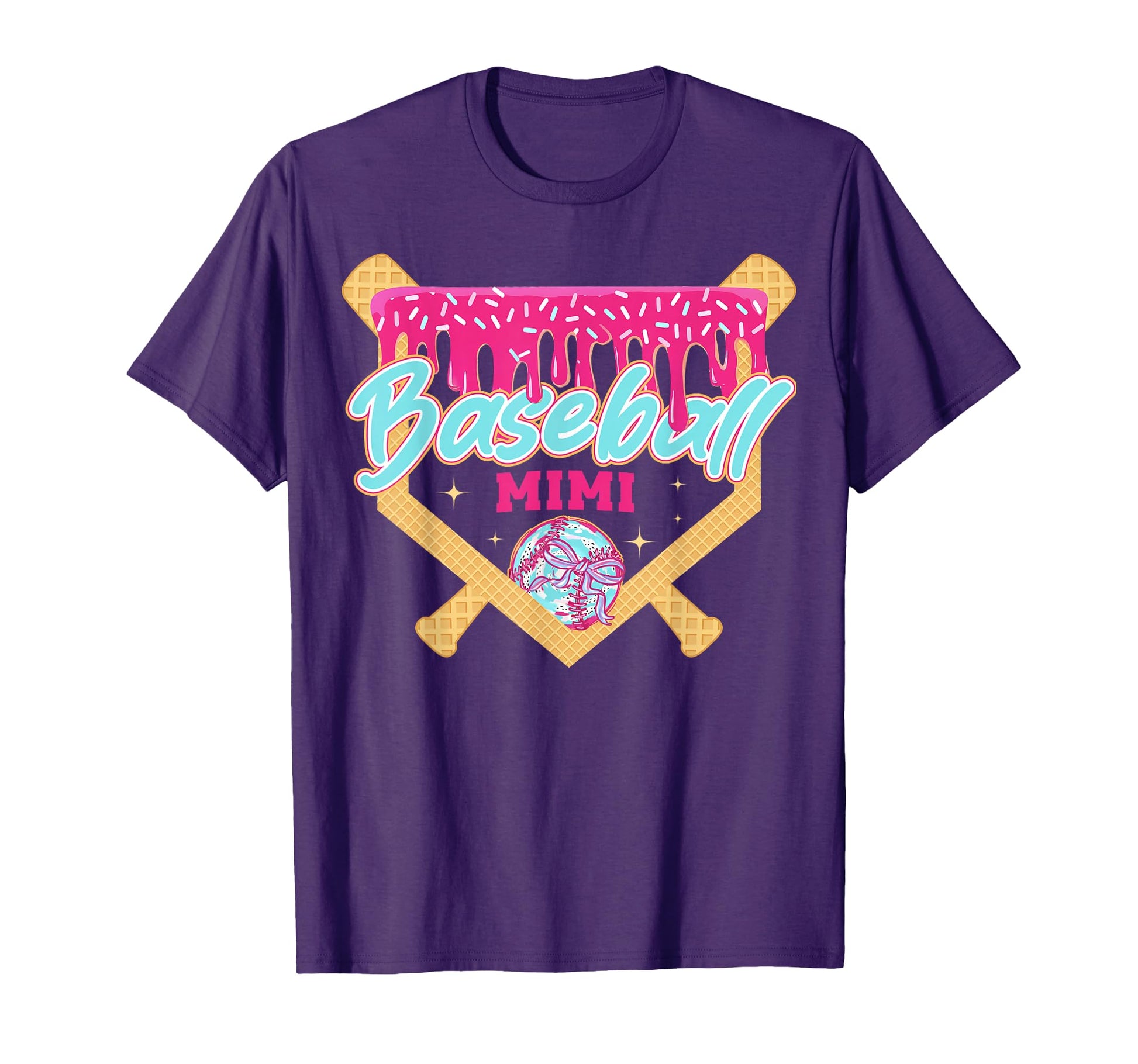 Baseball Mimi Drip Ice Cream Baseball T-Shirt - Novelty Apparel for Adults - T-Shirt, Sweatshirt, Hoodie