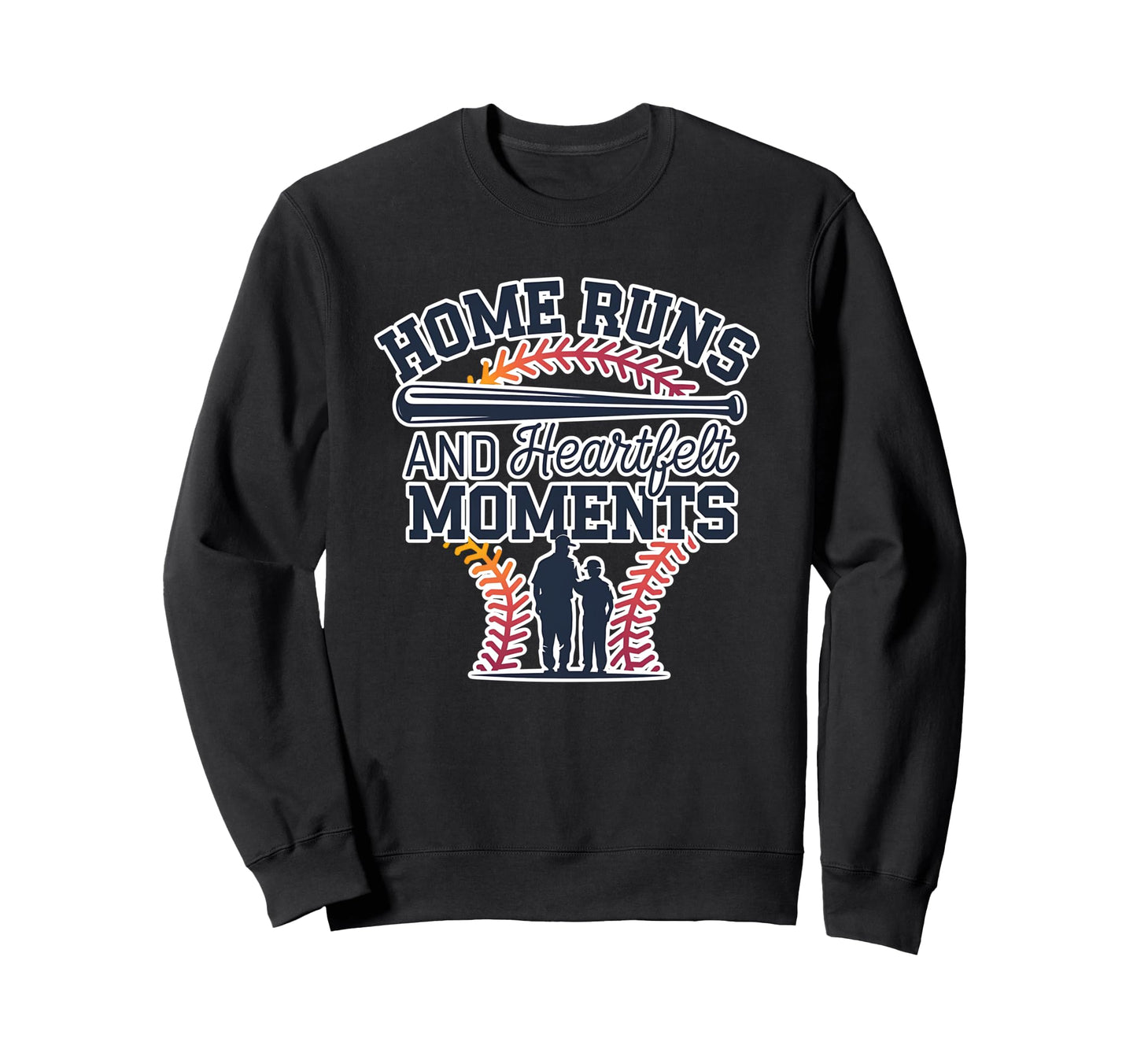 Home Runs And Heartfelt Moments Dads Sweatshirt - Minimalist Print Unisex - T-Shirt, Sweatshirt, Hoodie