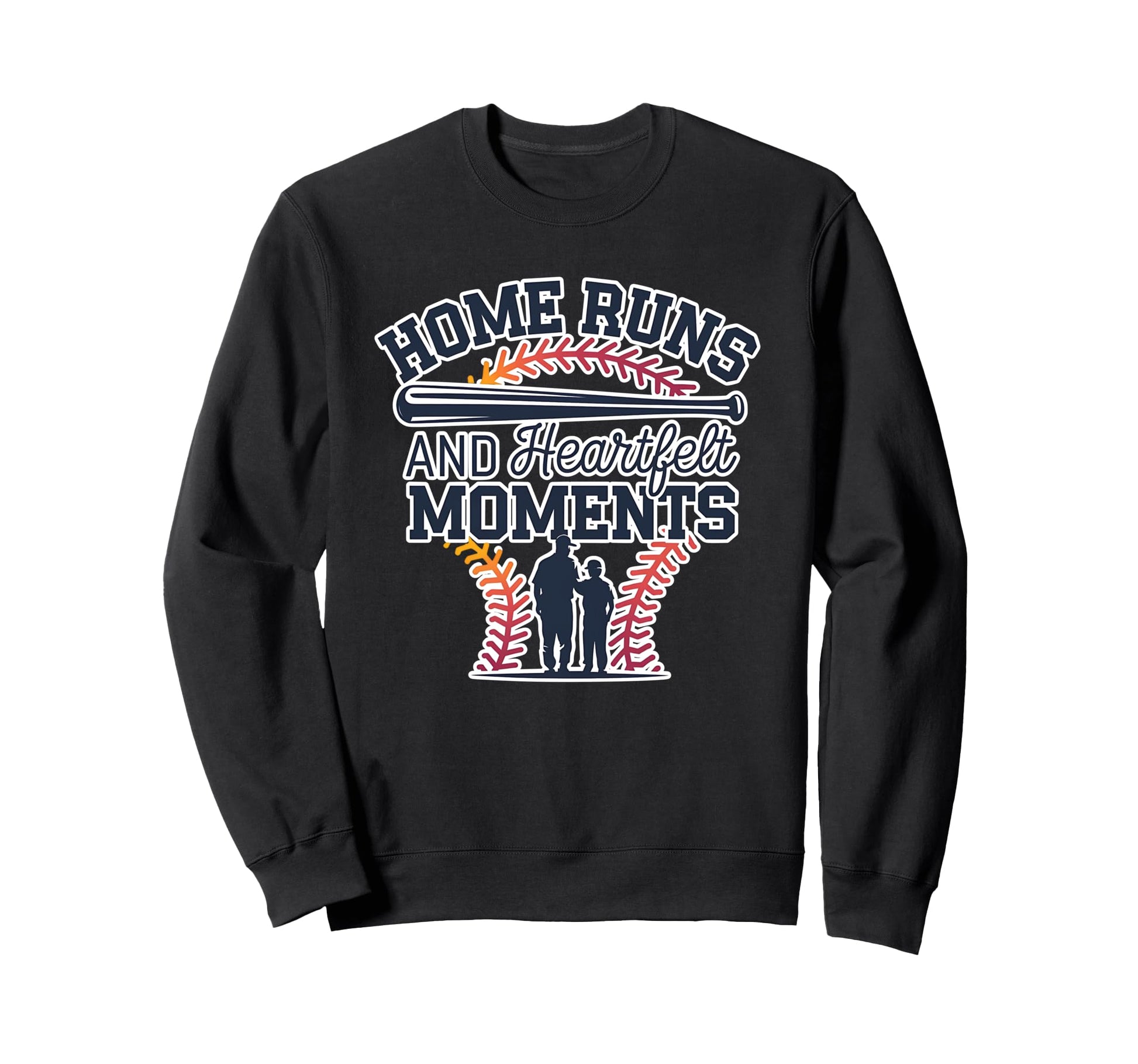 Home Runs And Heartfelt Moments Dads Sweatshirt - Minimalist Print Unisex - T-Shirt, Sweatshirt, Hoodie