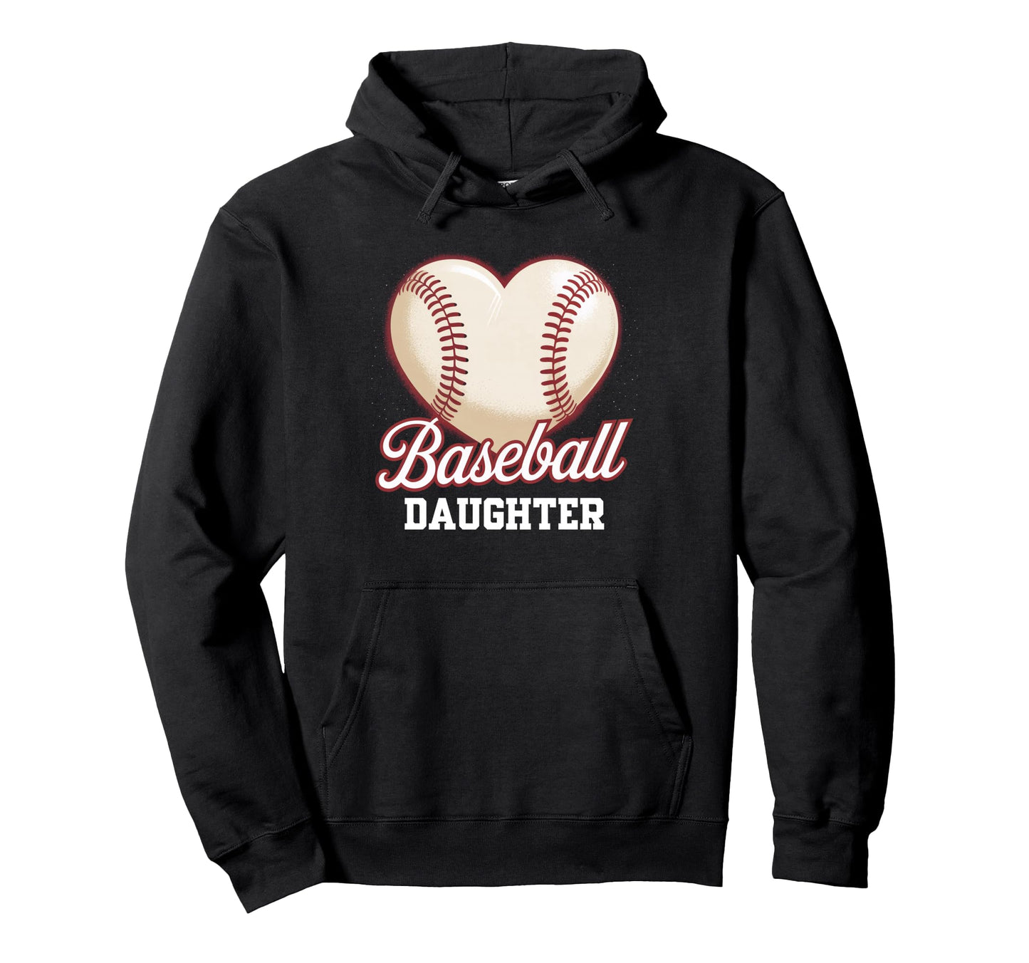 Heart Baseball Daughter Mothers Day Hoodie - Trendy Graphic Unisex - T-Shirt, Sweatshirt, Hoodie