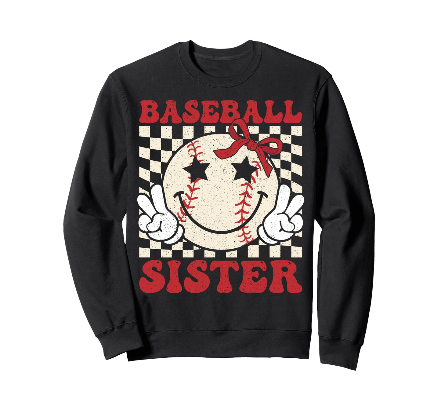 Baseball Sister Coquette Bow Sport Sweatshirt - Graphic Print Men Women - T-Shirt, Sweatshirt, Hoodie