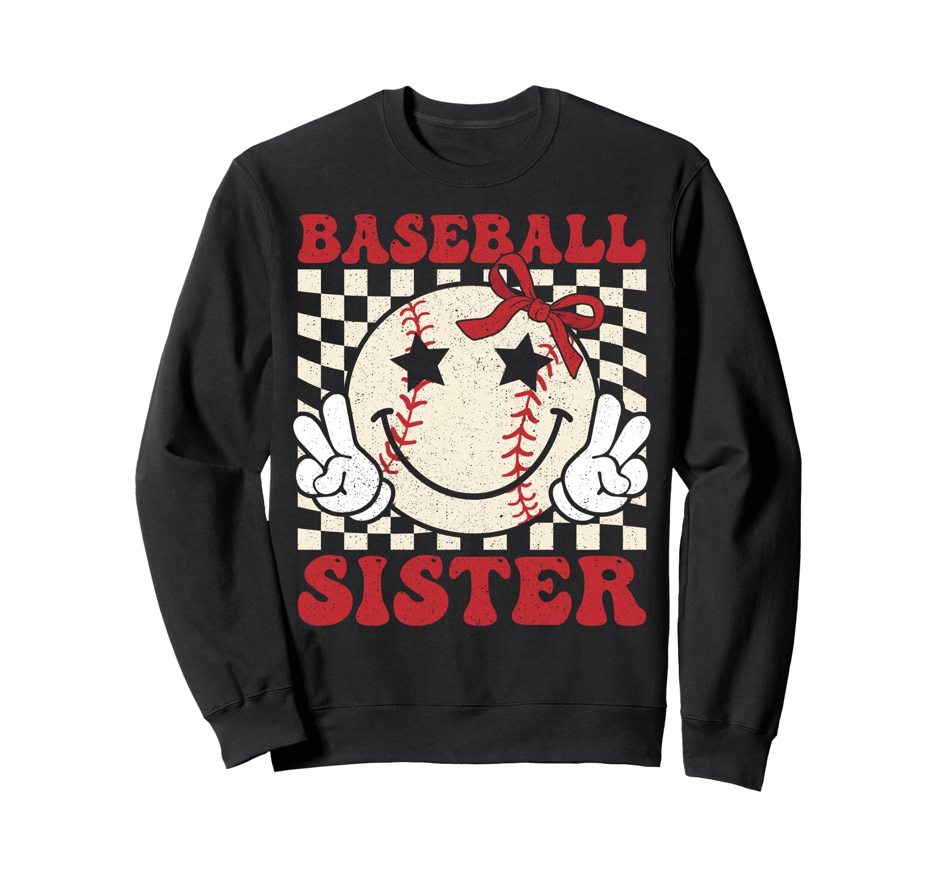 Baseball Sister Coquette Bow Sport Sweatshirt - Graphic Print Men Women - T-Shirt, Sweatshirt, Hoodie