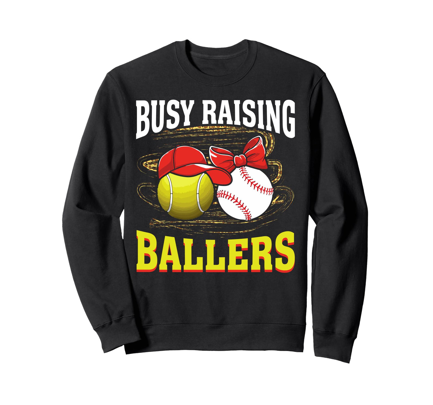 Busy Raising Ballers Tennis Sweatshirt - Aesthetic Graphic Men Women - T-Shirt, Sweatshirt, Hoodie