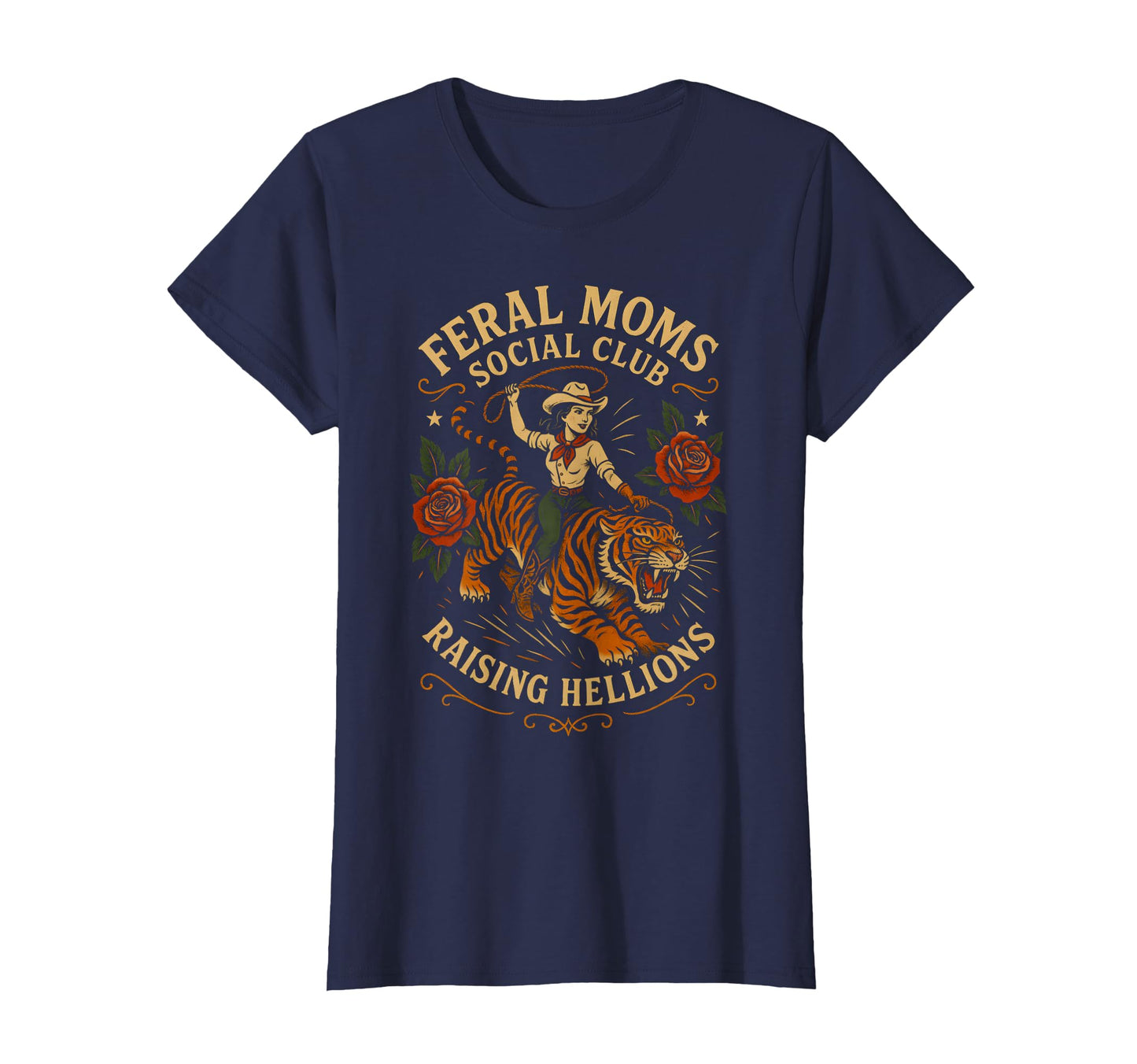 Cowgirl Western Feral Moms Social Club T-Shirt - Trendy Graphic Unisex - T-Shirt, Sweatshirt, Hoodie