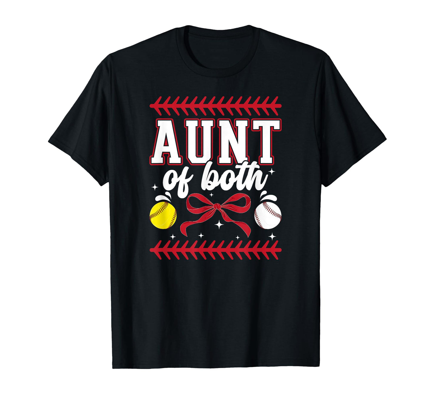 Aunt Both Coquette Baseball Softball Aunt T-Shirt - Minimalist Print Unisex - T-Shirt, Sweatshirt, Hoodie