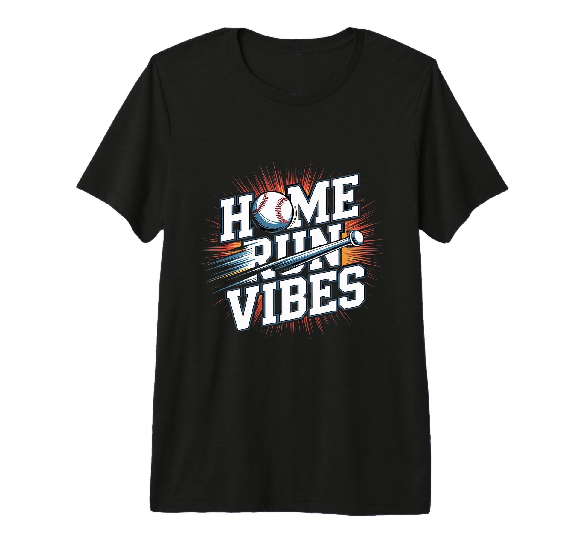 Home Run Vibes Baseball Tri Blend T-Shirt - Trendy Graphic Men Women - T-Shirt, Sweatshirt, Hoodie