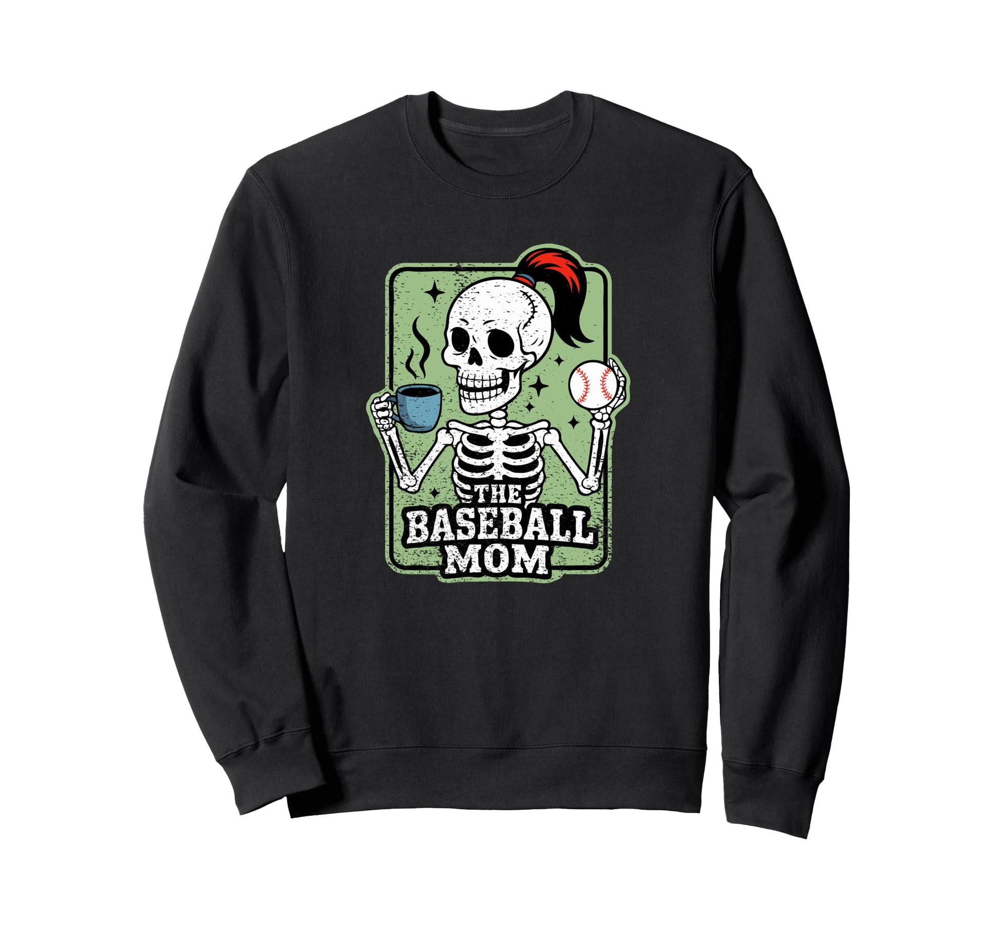Baseball Mom Tarot Card Skeleton Sweatshirt - Novelty Apparel Unisex - T-Shirt, Sweatshirt, Hoodie