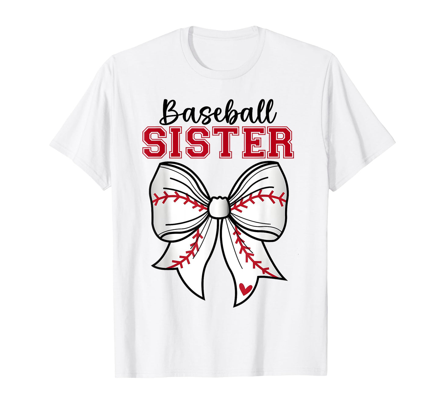 Baseball Sister Coquette Bow Game T-Shirt - Aesthetic Graphic for Adults - T-Shirt, Sweatshirt, Hoodie