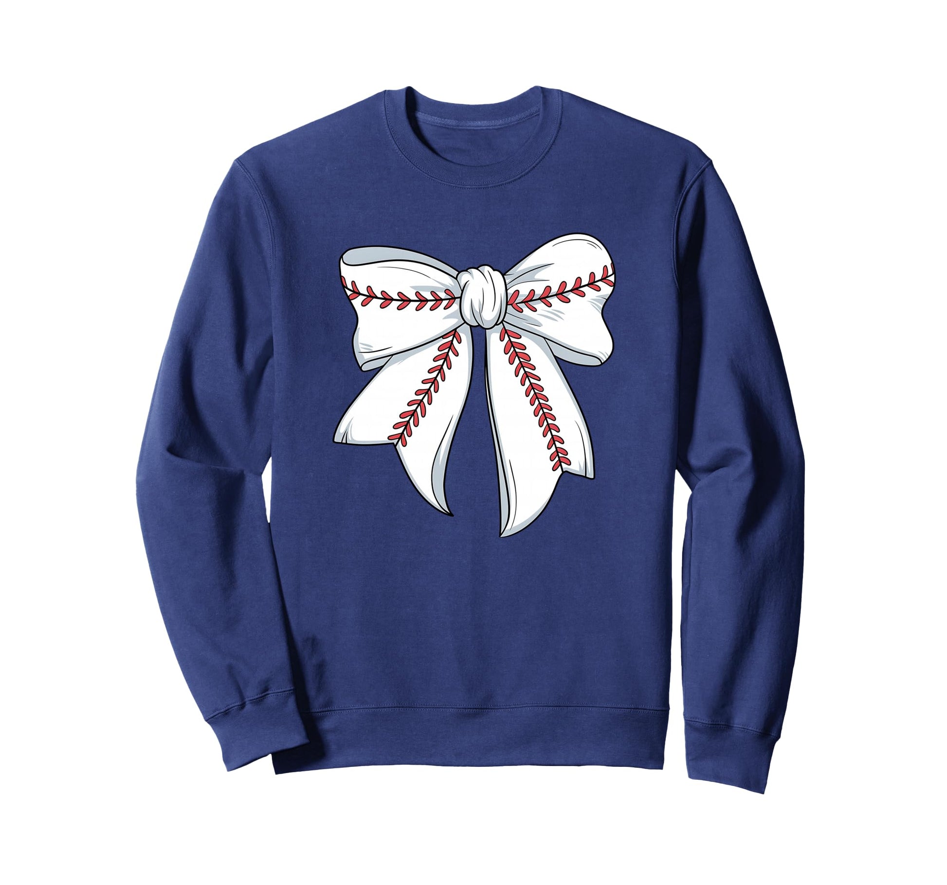 Baseball Coquette Bow Baseball Sweatshirt - Casual Everyday Wear Men Women - T-Shirt, Sweatshirt, Hoodie
