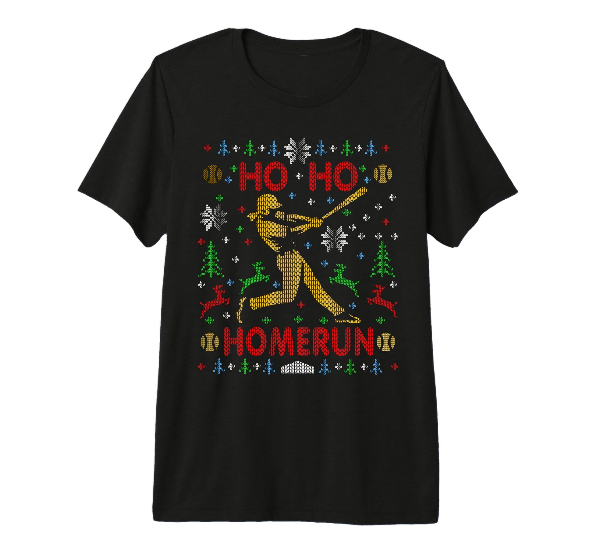 Ho Ho Homerun Fastpitch Softball Ugly T-Shirt - Minimalist Print Unisex - T-Shirt, Sweatshirt, Hoodie