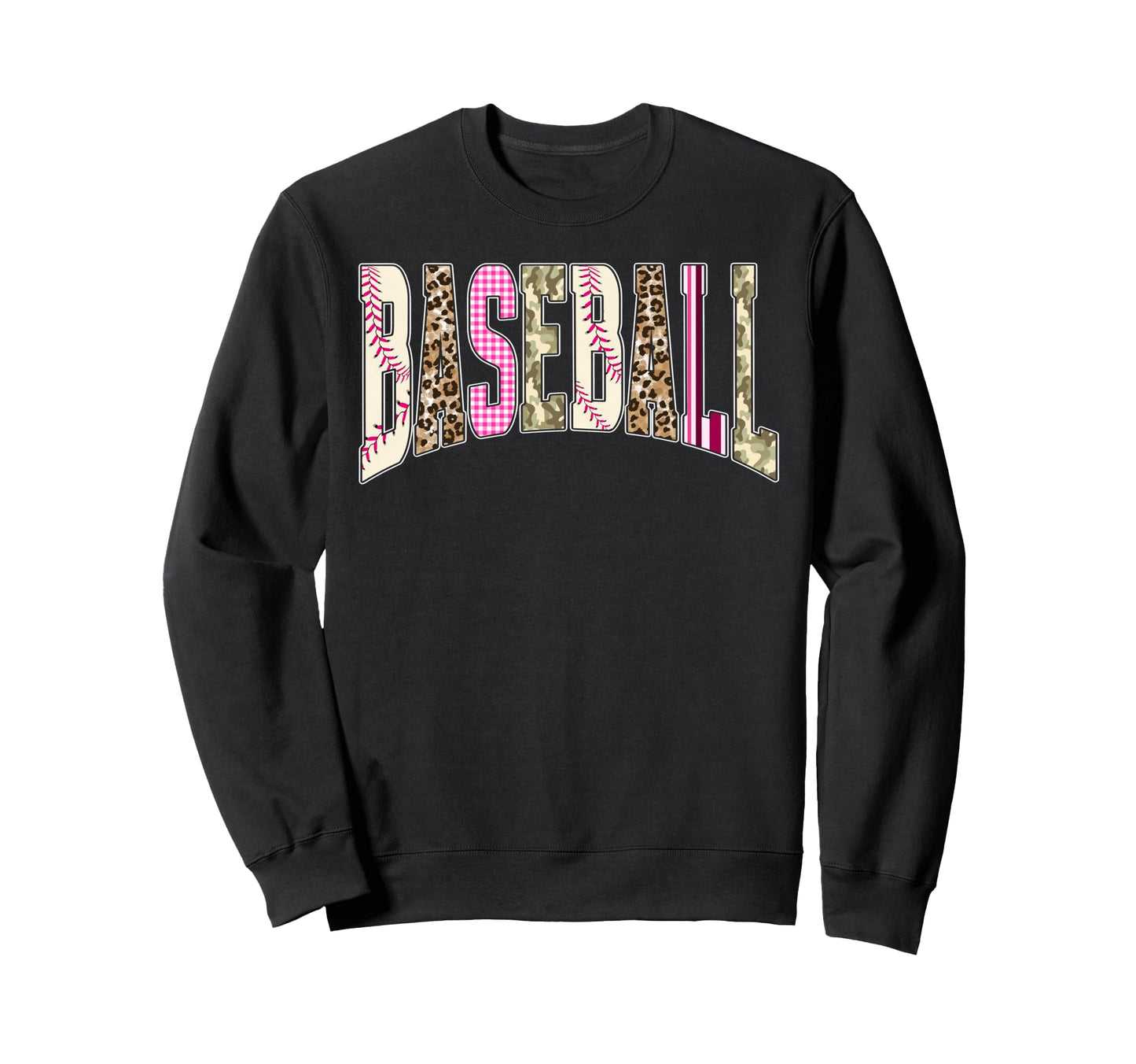 Leopard Camo Game Day Baseball Sweatshirt - Custom Art Print Men Women - T-Shirt, Sweatshirt, Hoodie