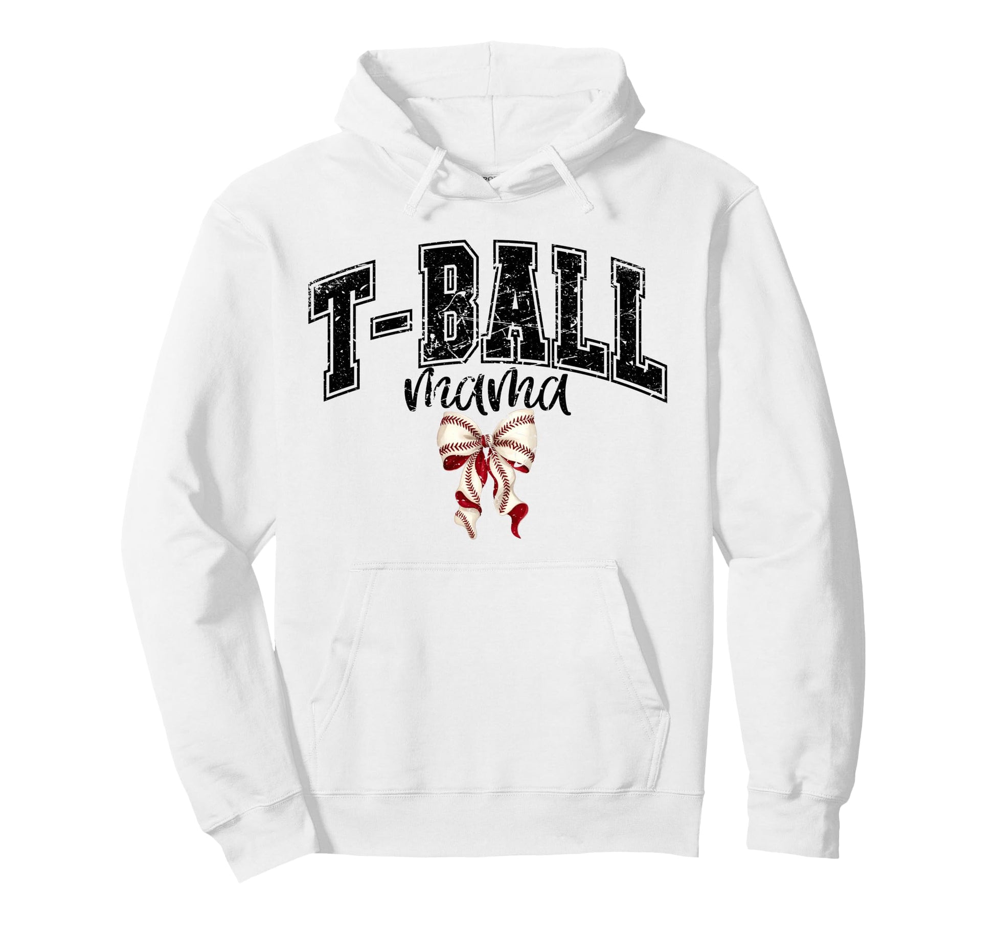 Mama T Ball Teeball Coquette Bow T Hoodie - Custom Art Print for Adults - T-Shirt, Sweatshirt, Hoodie