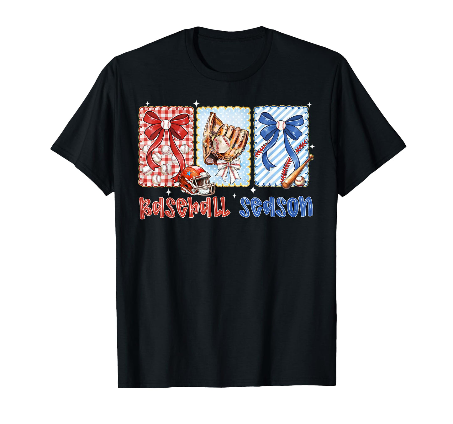 Game Day Baseball Season Coquette Bow T-Shirt - Graphic Print Men Women - T-Shirt, Sweatshirt, Hoodie