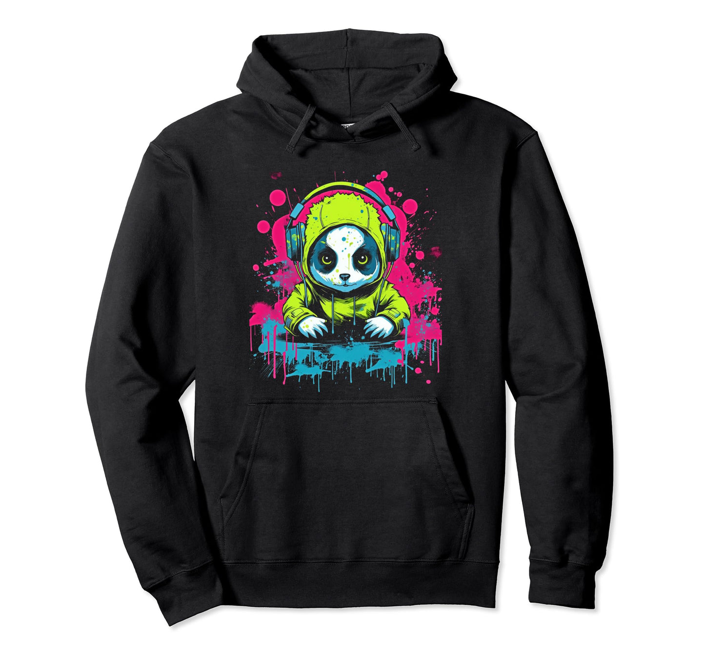 Kawaii Panda Dj Japanese Edm Y2K Aesthetic 21 Hoodie - Graphic Print Unisex - T-Shirt, Sweatshirt, Hoodie