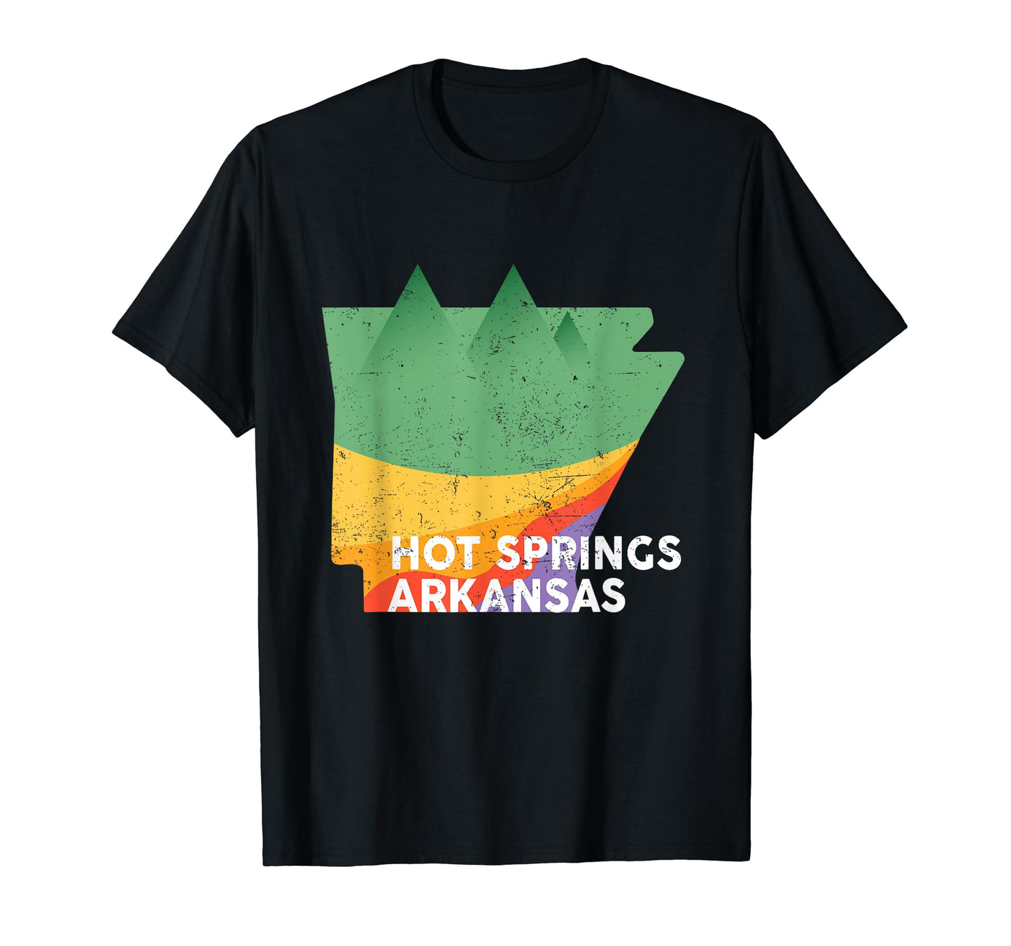 Hot Springs National Park Arkansas State T-Shirt - Custom Art Print Unisex - T-Shirt, Sweatshirt, Hoodie