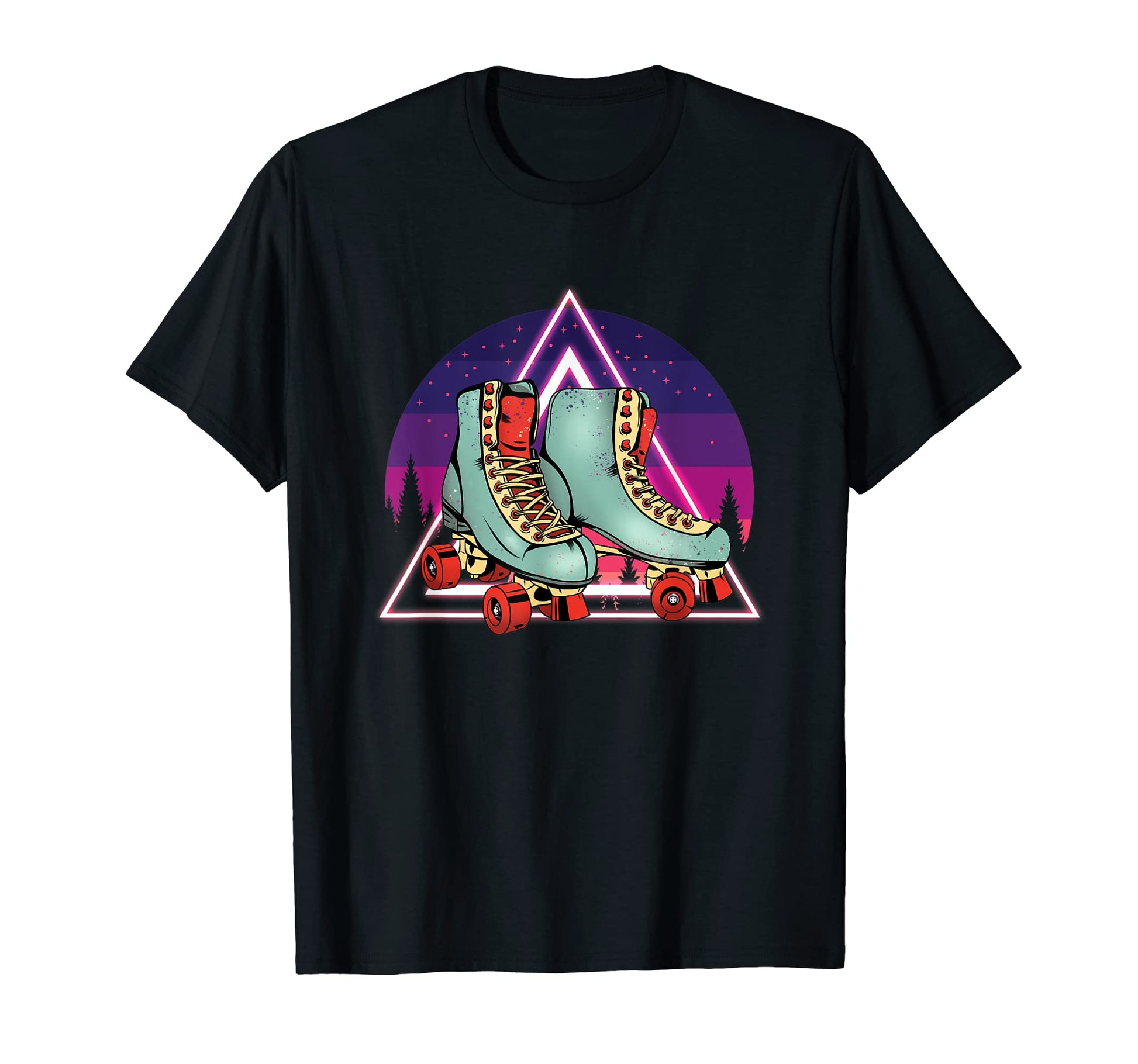 Sunset Roller Skates Rollerblades T-Shirt - Minimalist Print Unisex - T-Shirt, Sweatshirt, Hoodie