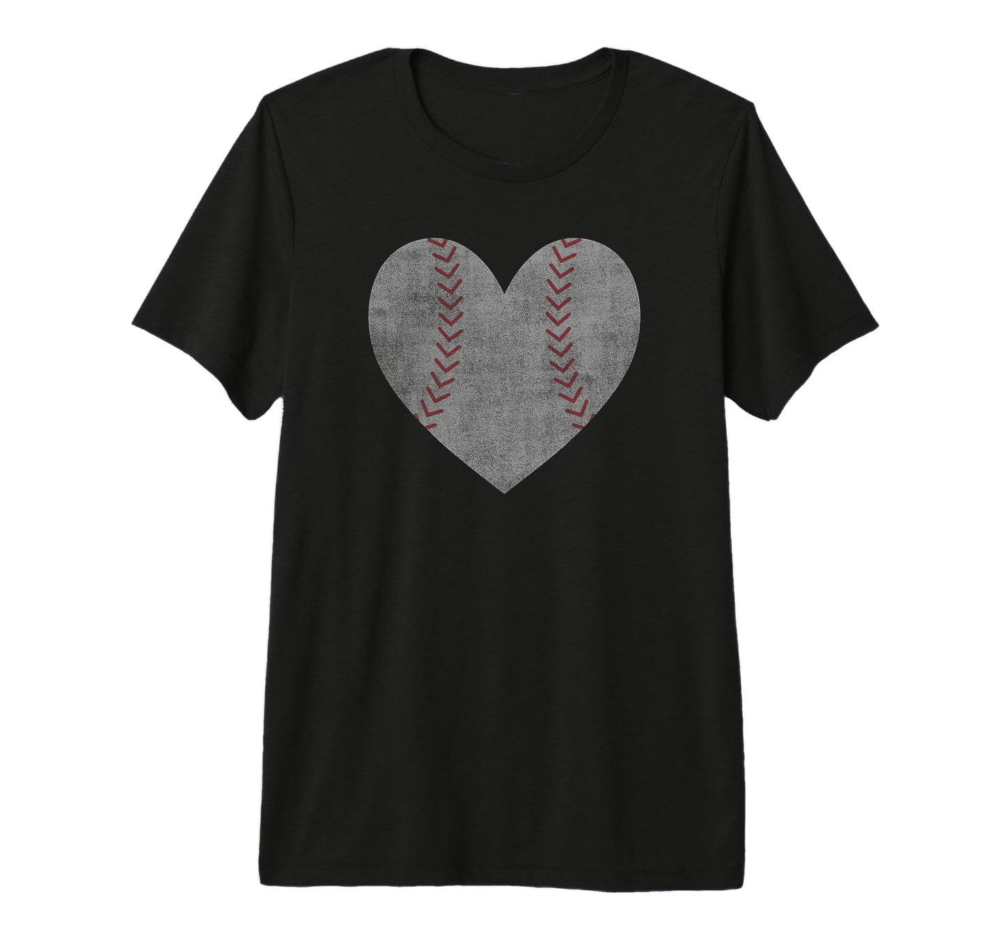 Baseball Love Heart Tri Blend T-Shirt - Fun Novelty Design Men Women - T-Shirt, Sweatshirt, Hoodie