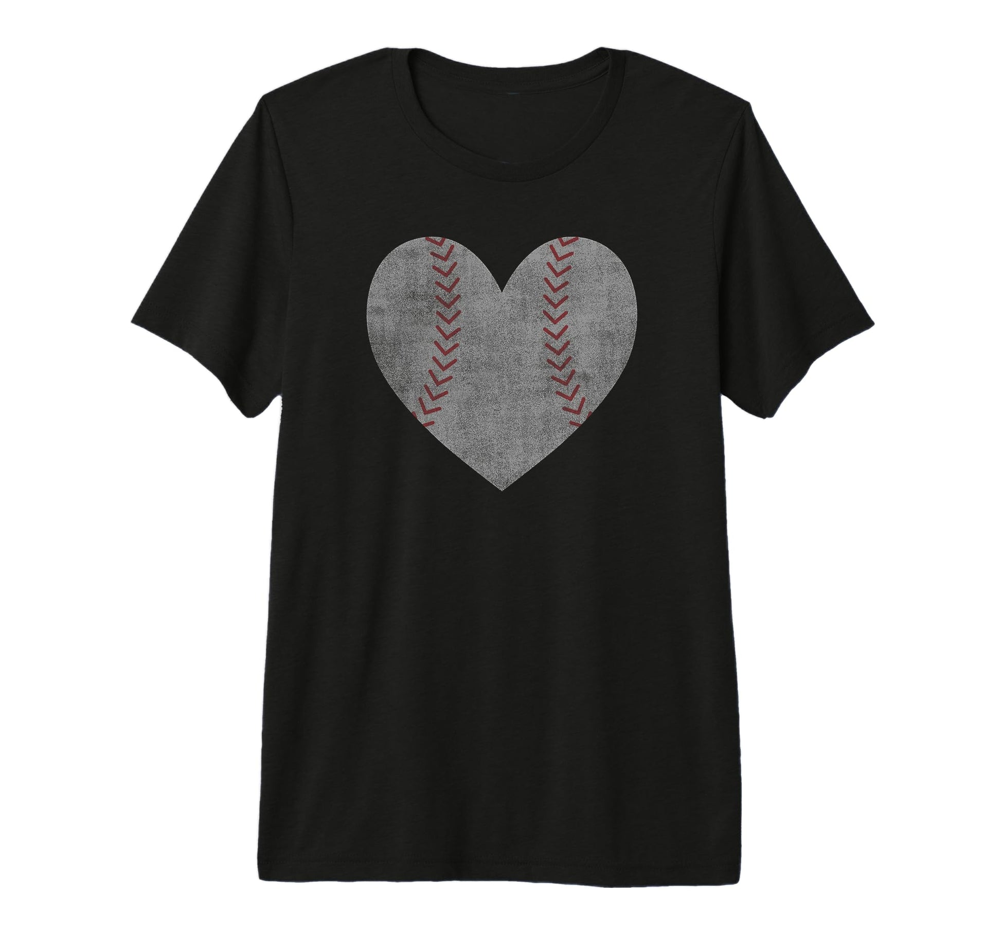 Baseball Love Heart Tri Blend T-Shirt - Fun Novelty Design Men Women - T-Shirt, Sweatshirt, Hoodie