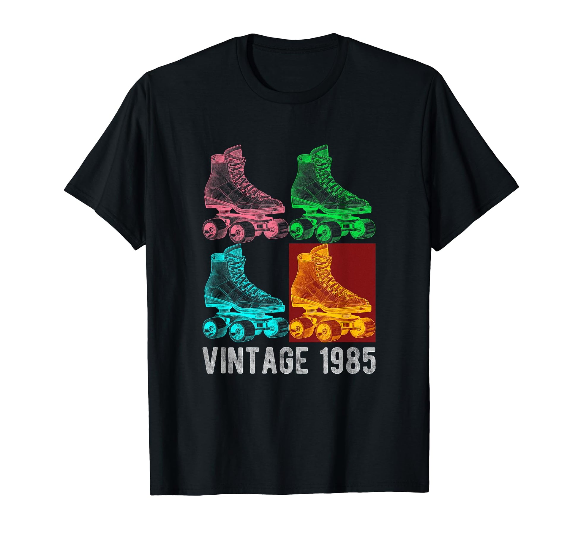 1985 Skater Roller Skating Skate T-Shirt - Fun Novelty Design Men Women - T-Shirt, Sweatshirt, Hoodie