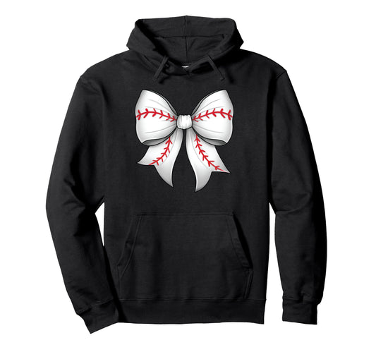 Baseball Coquette Bow Baseball Coquette Hoodie - Unique Graphic for Adults - T-Shirt, Sweatshirt, Hoodie