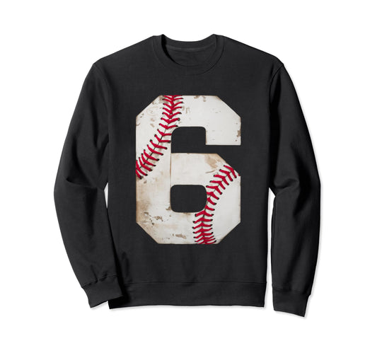 Baseball 6Th Birthday Home Run Sweatshirt - Casual Everyday Wear Men Women - T-Shirt, Sweatshirt, Hoodie