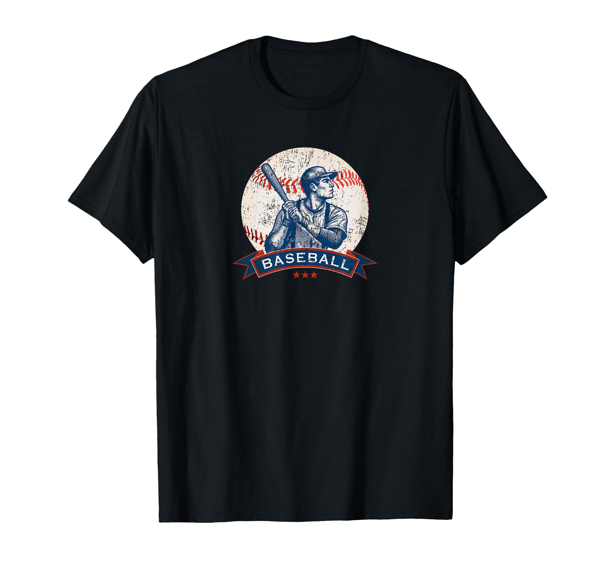 Distressed Baseball Batter Baseball T-Shirt - Aesthetic Graphic Men Women - T-Shirt, Sweatshirt, Hoodie