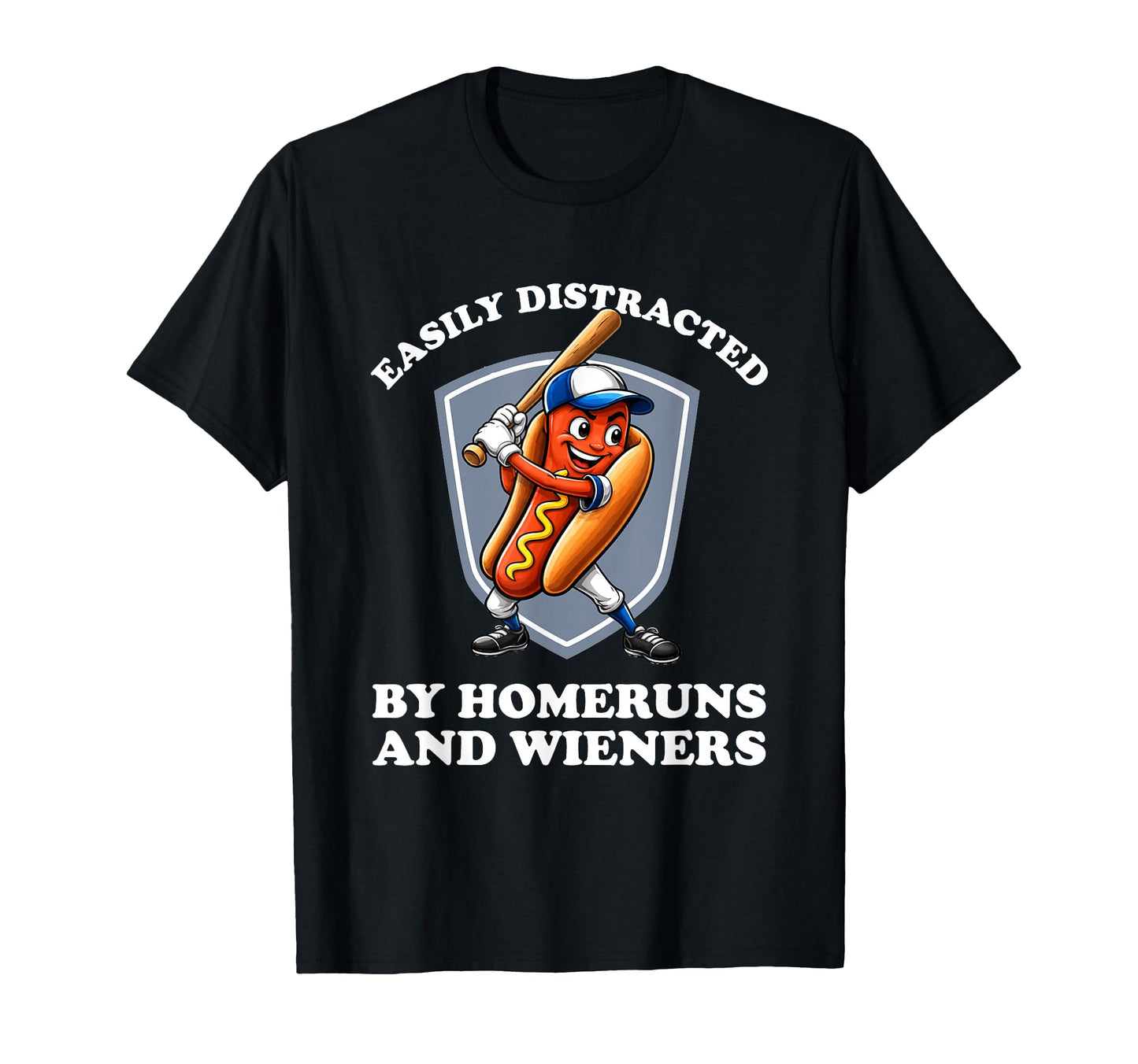 Funny Baseball Easily Distracted T-Shirt - Aesthetic Graphic Men Women - T-Shirt, Sweatshirt, Hoodie