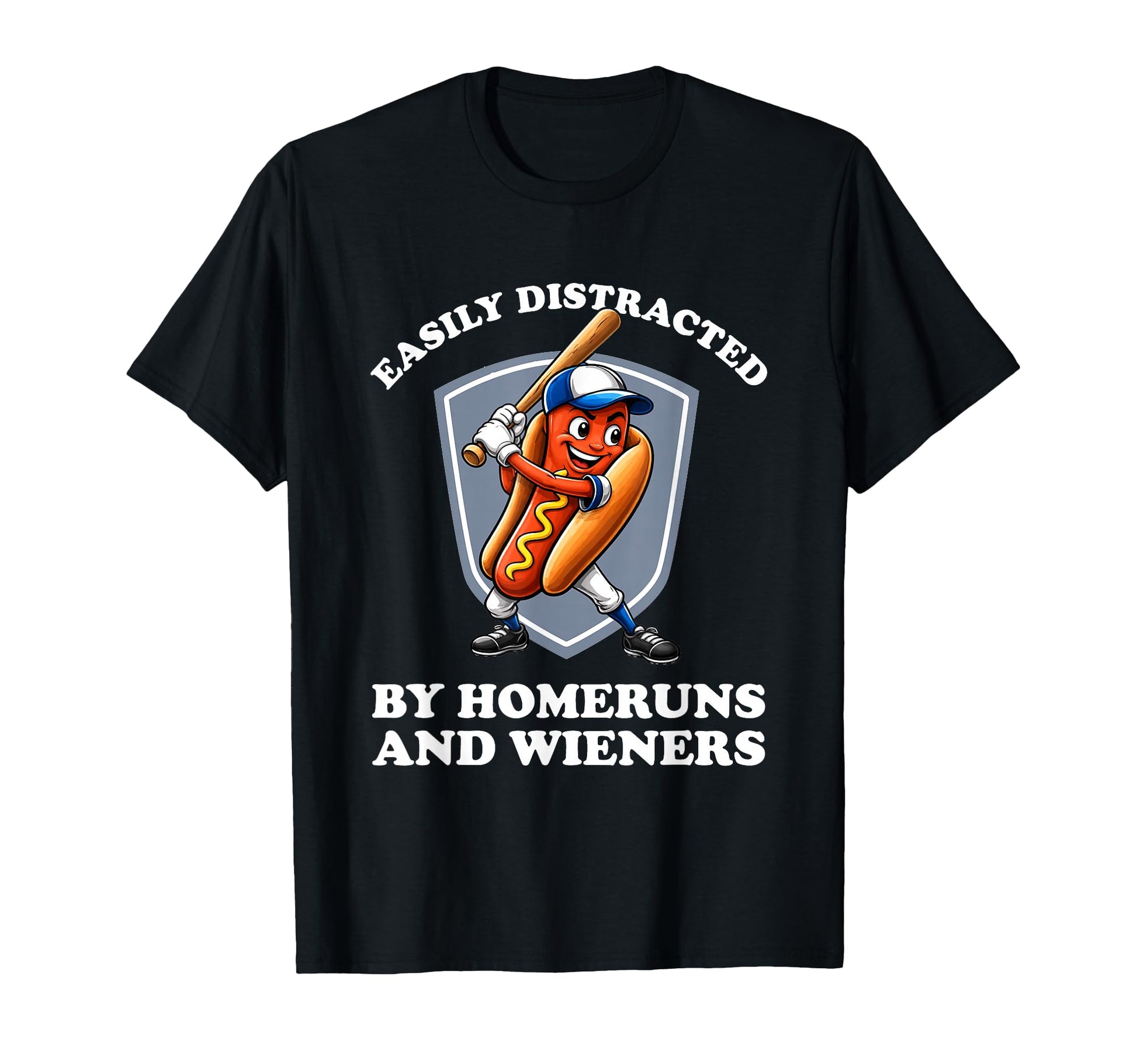 Funny Baseball Easily Distracted T-Shirt - Aesthetic Graphic Men Women - T-Shirt, Sweatshirt, Hoodie