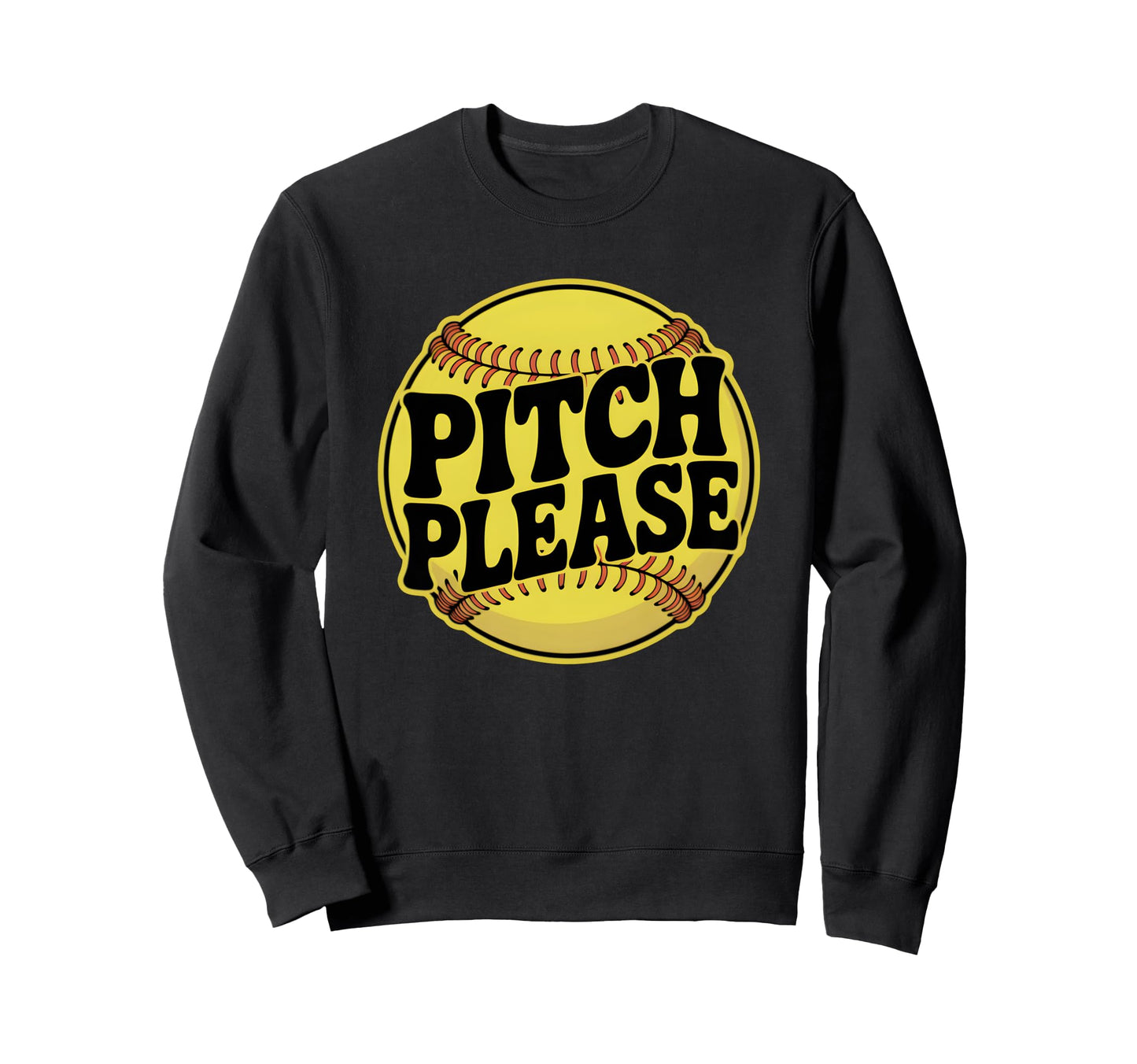 Pitch Please Funny Pun Sports Sweatshirt - Aesthetic Graphic Unisex - T-Shirt, Sweatshirt, Hoodie