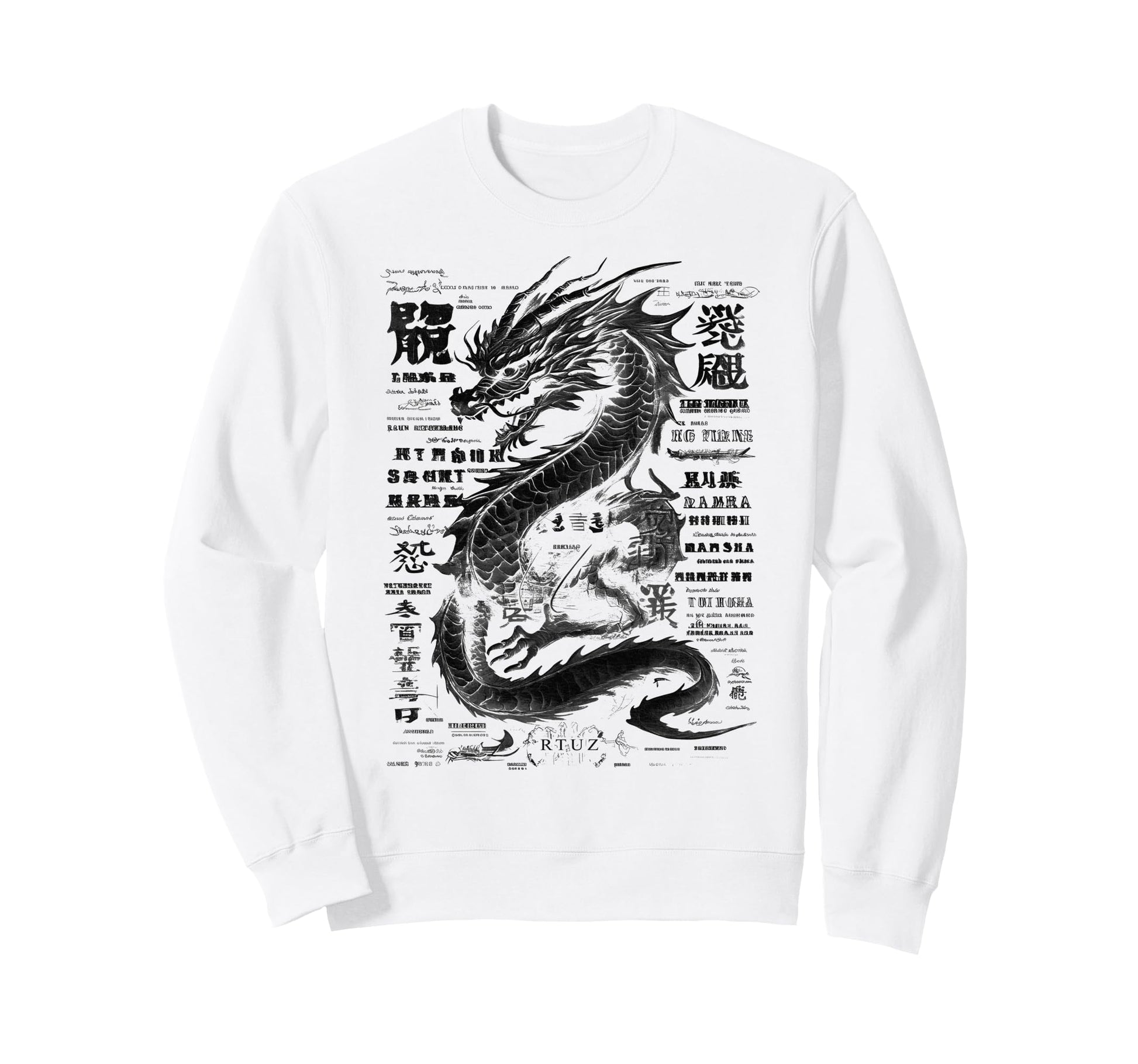 Aesthetic Dragon Streetwear Sweatshirt - Novelty Apparel for Adults - T-Shirt, Sweatshirt, Hoodie