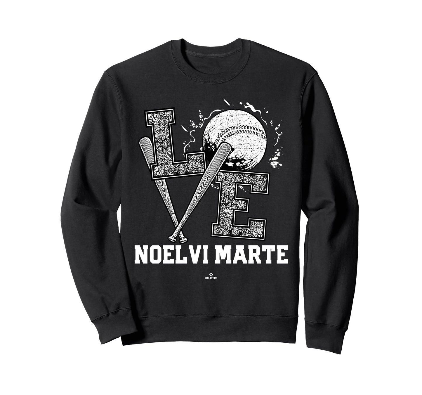 Distressed Baseball Love Noelvi Sweatshirt - Unique Graphic Men Women - T-Shirt, Sweatshirt, Hoodie