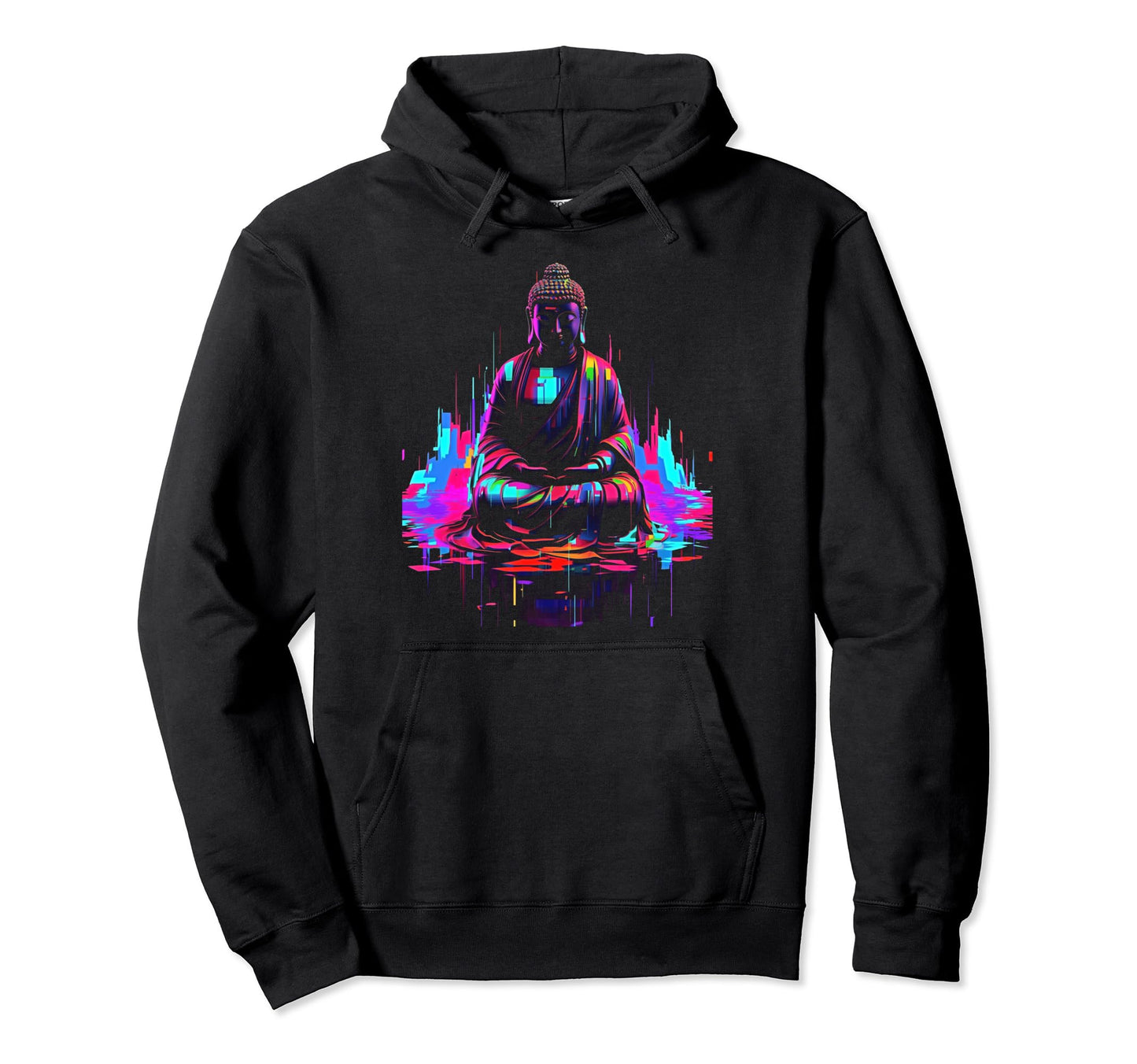 Vaporwave Buddha 80S Synthwave 3 Hoodie - Custom Art Print Unisex - T-Shirt, Sweatshirt, Hoodie