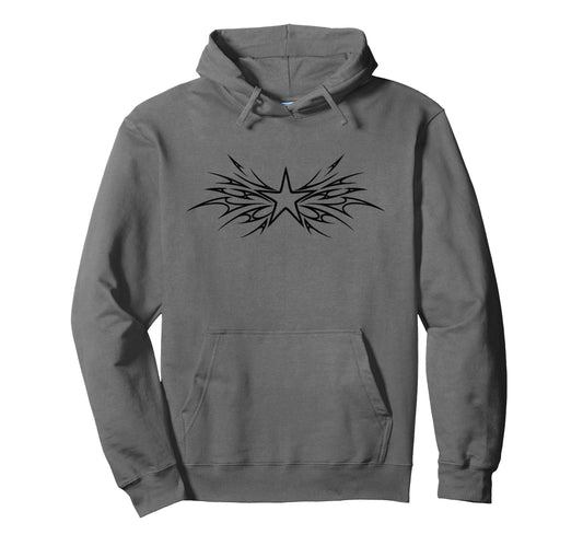 90S Y2K Tattoo Star Stellar Explosion Hoodie - Unique Graphic for Adults - T-Shirt, Sweatshirt, Hoodie