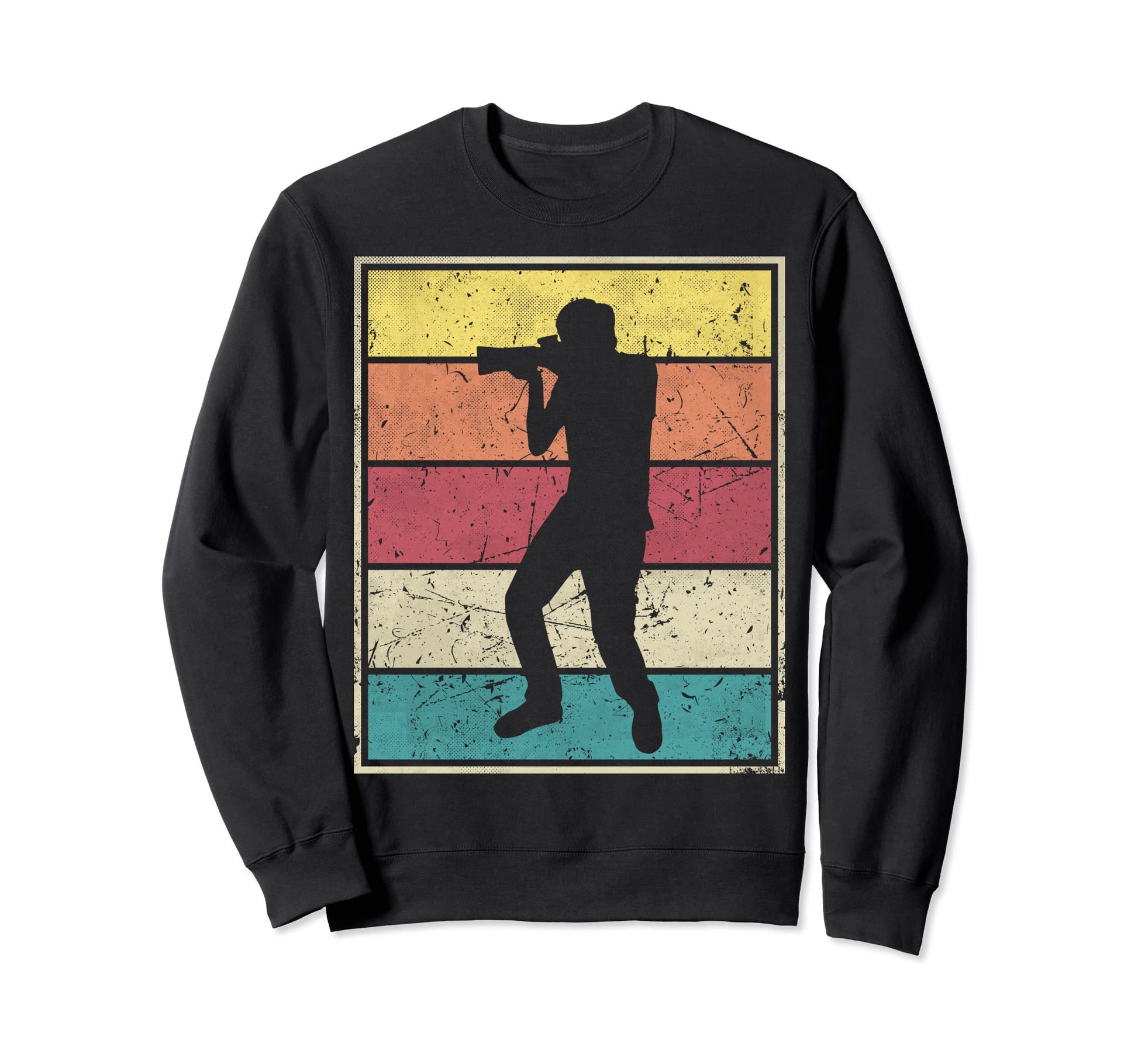 Photographer Stripes Sweatshirt - Novelty Apparel Men Women - T-Shirt, Sweatshirt, Hoodie