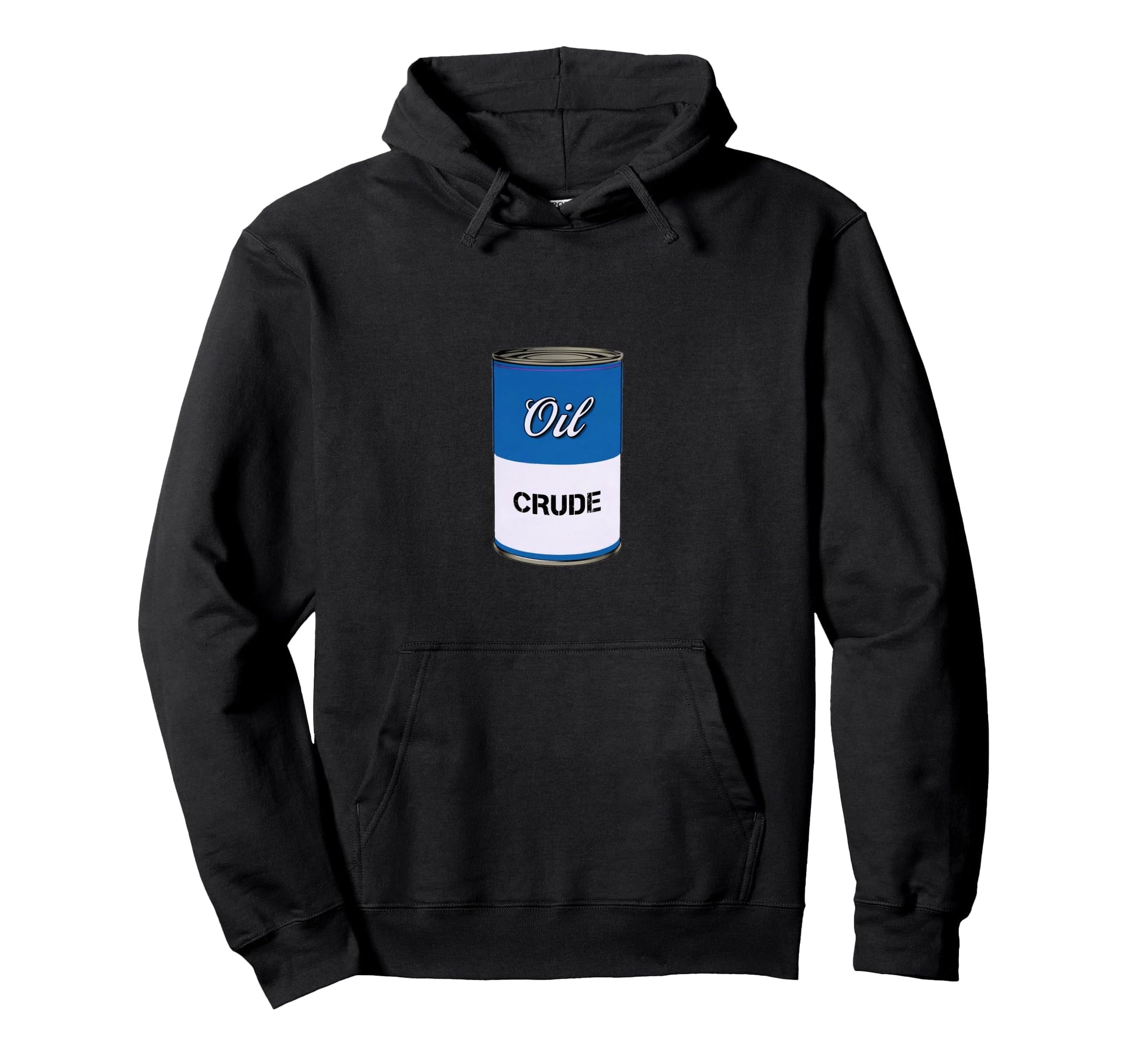 Crude Oil Blue Pop Art Warhol Can Hoodie - Aesthetic Graphic for Adults - T-Shirt, Sweatshirt, Hoodie