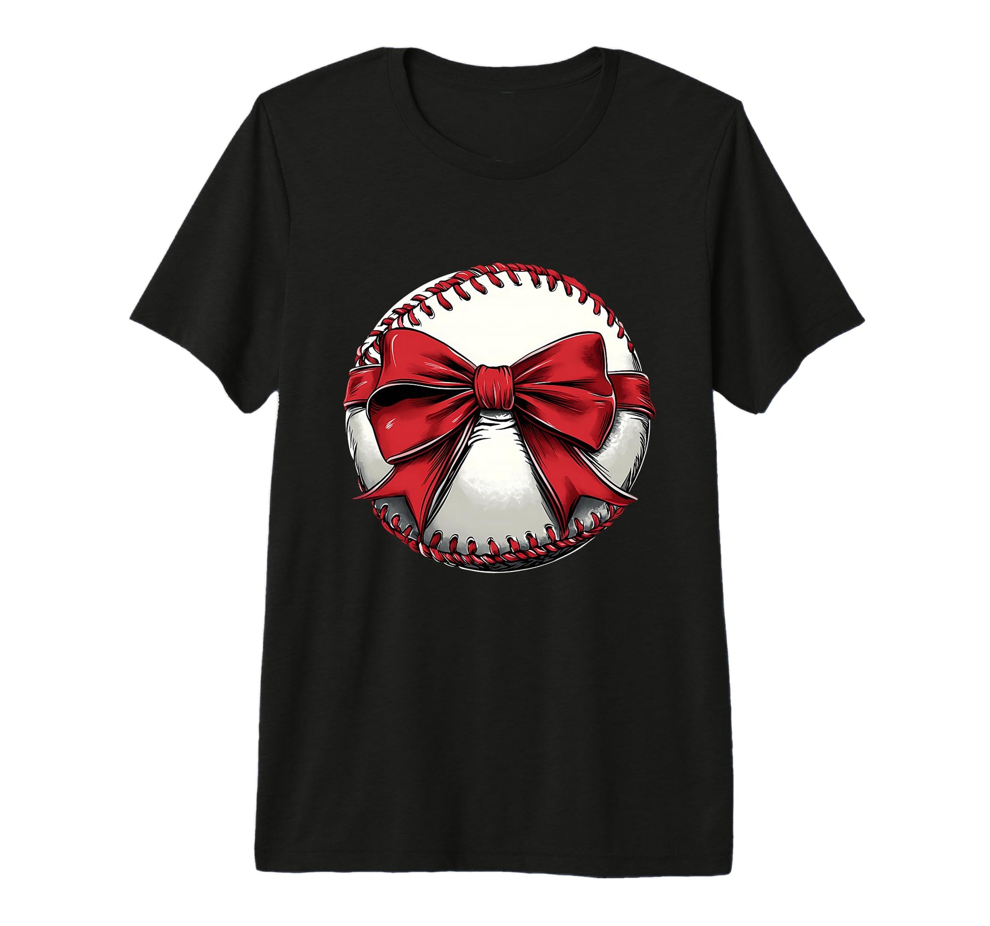 Baseball Coquette Bow Baseball Mom Tri T-Shirt - Graphic Print Men Women - T-Shirt, Sweatshirt, Hoodie
