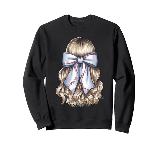 Baseball Coquette Bow Baseball Mom Sweatshirt - Trendy Graphic Unisex - T-Shirt, Sweatshirt, Hoodie