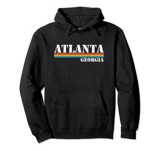 Atlanta Georgia Stripes Hoodie - Casual Everyday Wear Unisex - T-Shirt, Sweatshirt, Hoodie