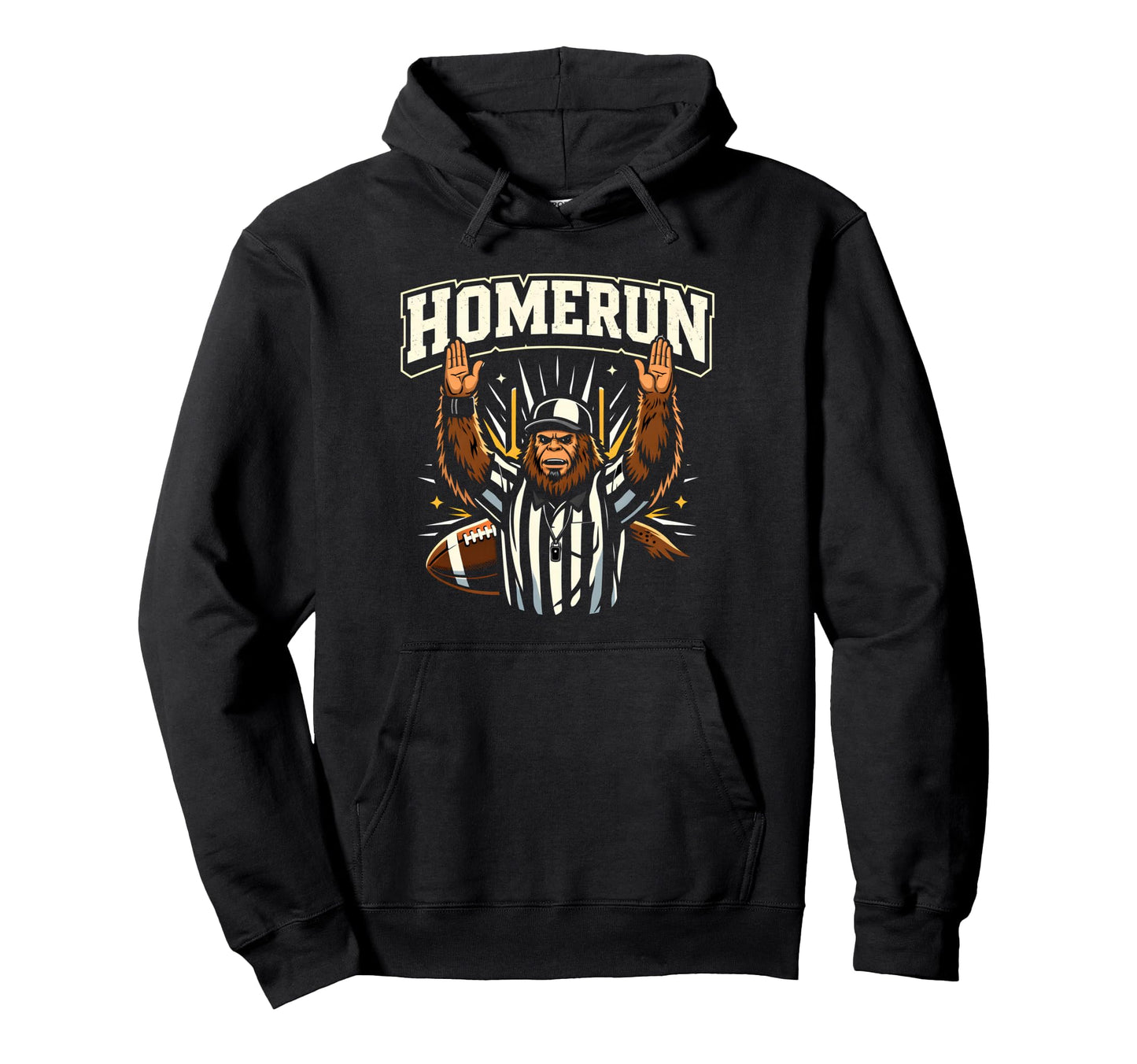 Funny Football Referee Touchdown Baseball Hoodie - Graphic Print Unisex - T-Shirt, Sweatshirt, Hoodie
