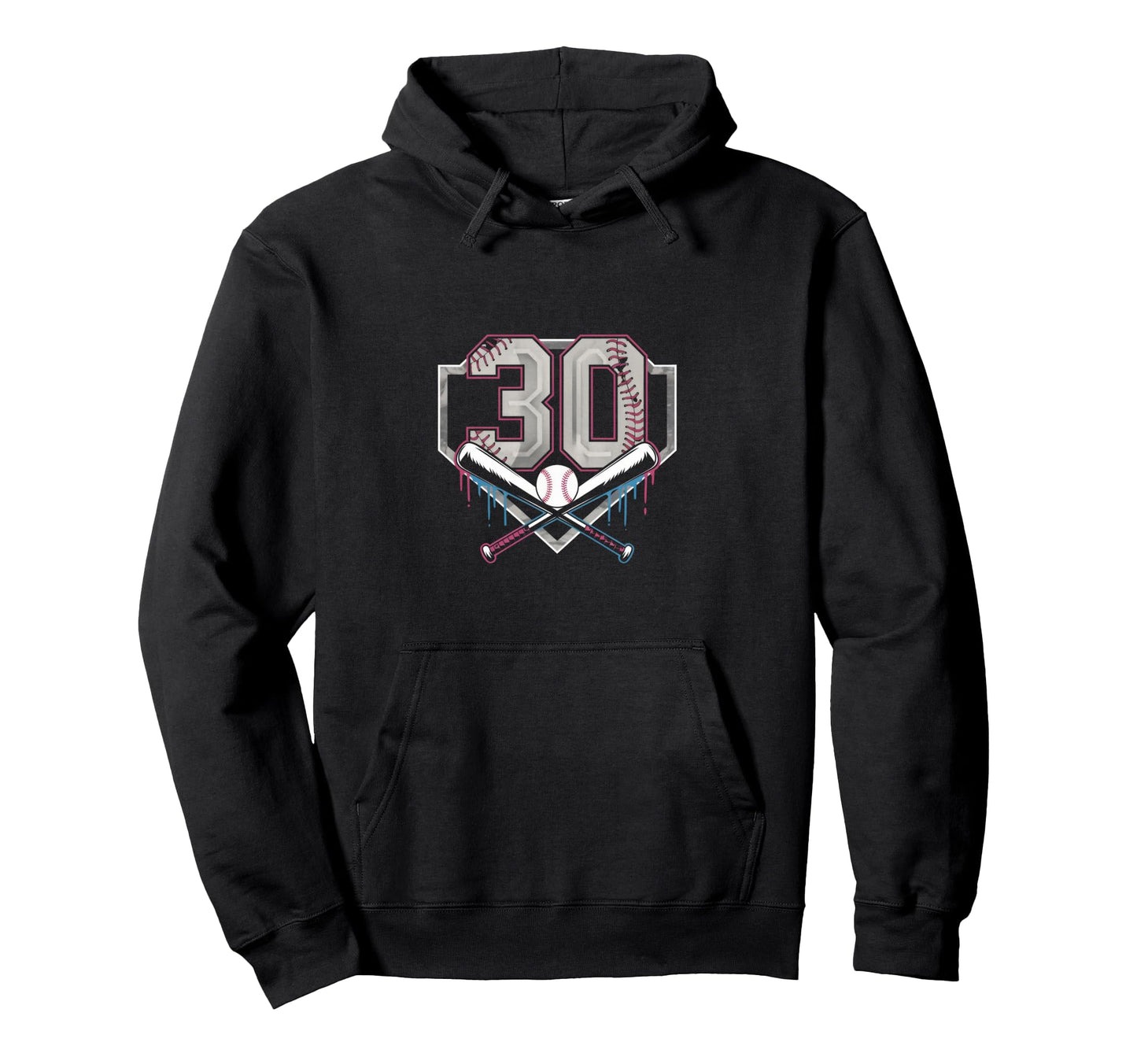 30Th Birthday Baseball Home Ice Hoodie - Casual Everyday Wear for Adults - T-Shirt, Sweatshirt, Hoodie