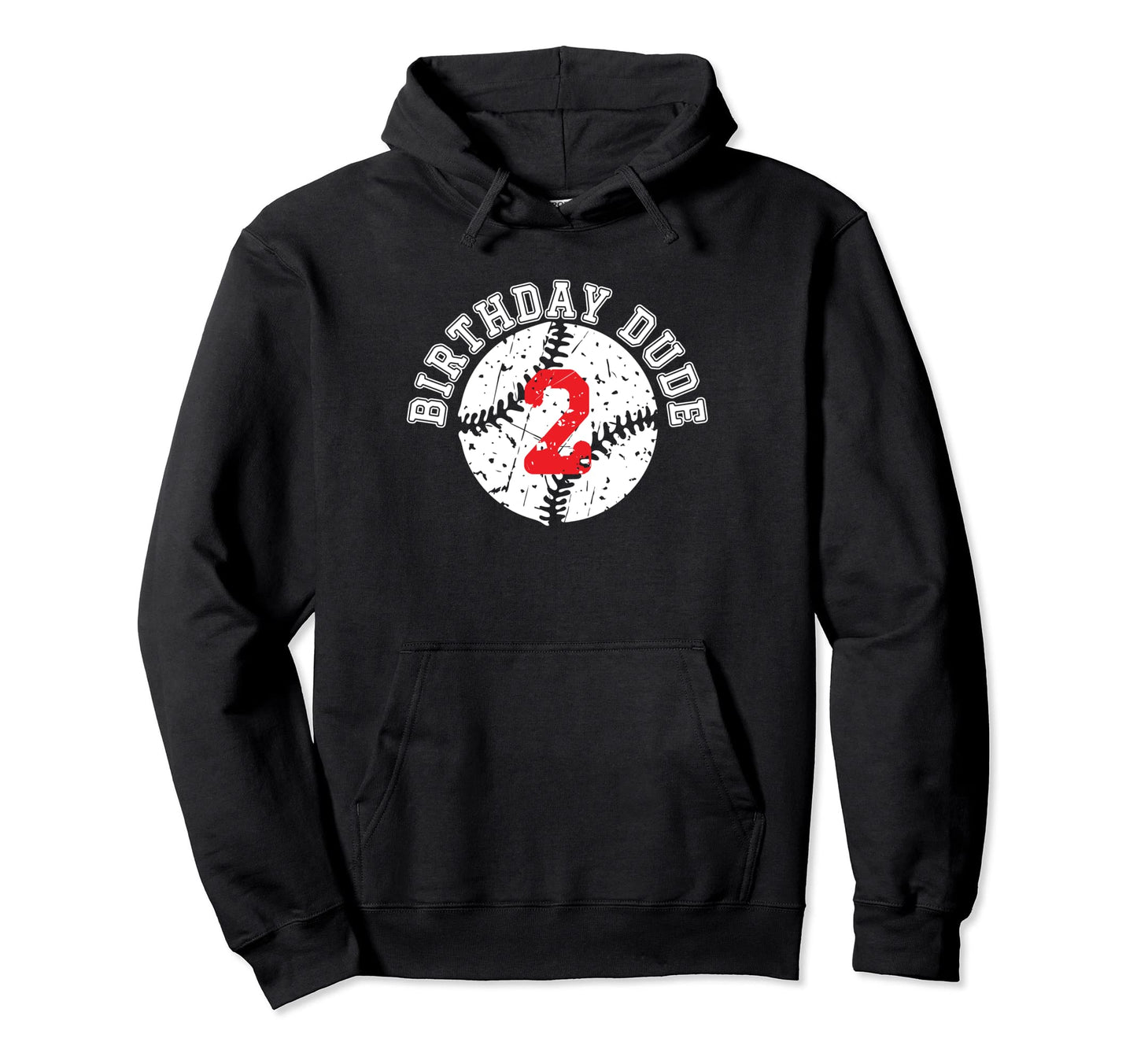 2 Year Old 2Nd Birthday Dude Baseball Hoodie - Streetwear Style for Adults - T-Shirt, Sweatshirt, Hoodie
