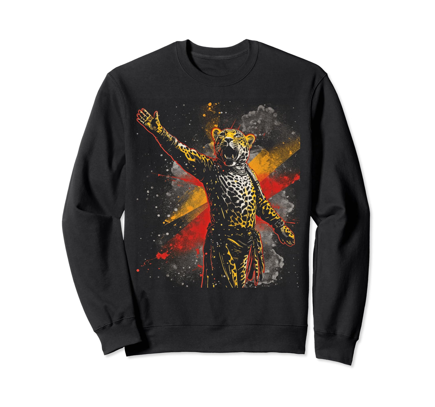 Japanese Aesthetic Y2K Leopard 2 Sweatshirt - Trendy Graphic for Adults - T-Shirt, Sweatshirt, Hoodie