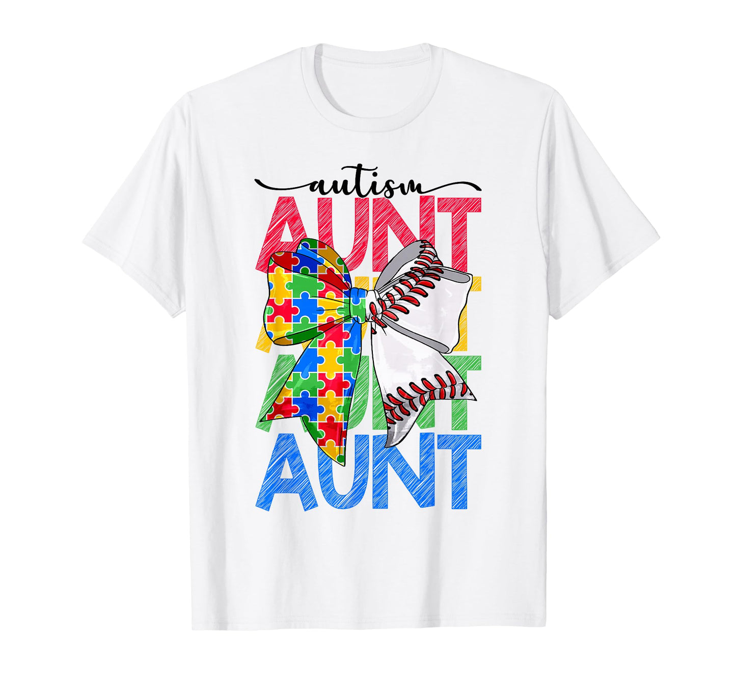 Autism Aunt Autism Awareness Coquette T-Shirt - Streetwear Style Unisex - T-Shirt, Sweatshirt, Hoodie